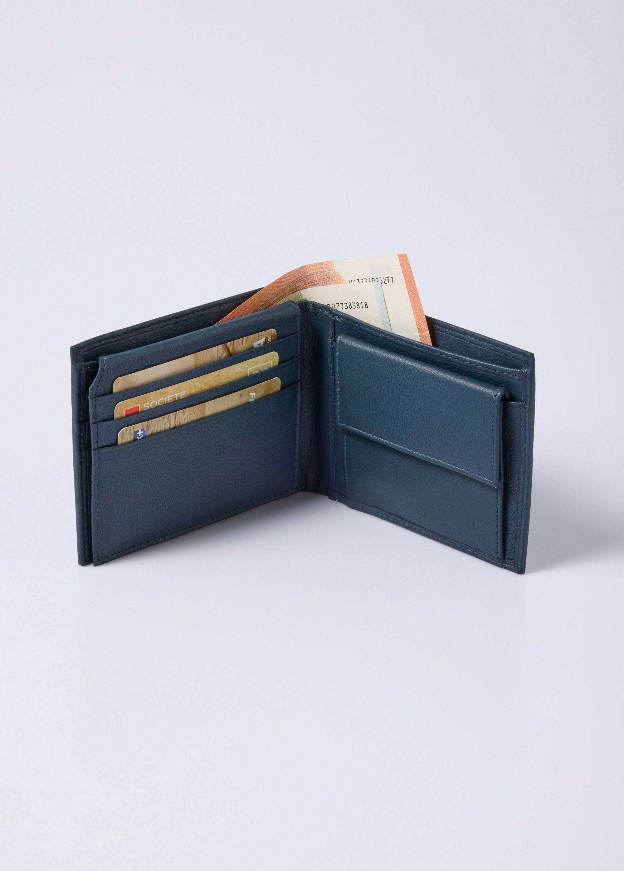 Portafoglio_da_uomo_in_pelle_martellata_opaca_Marine_DE1_slim