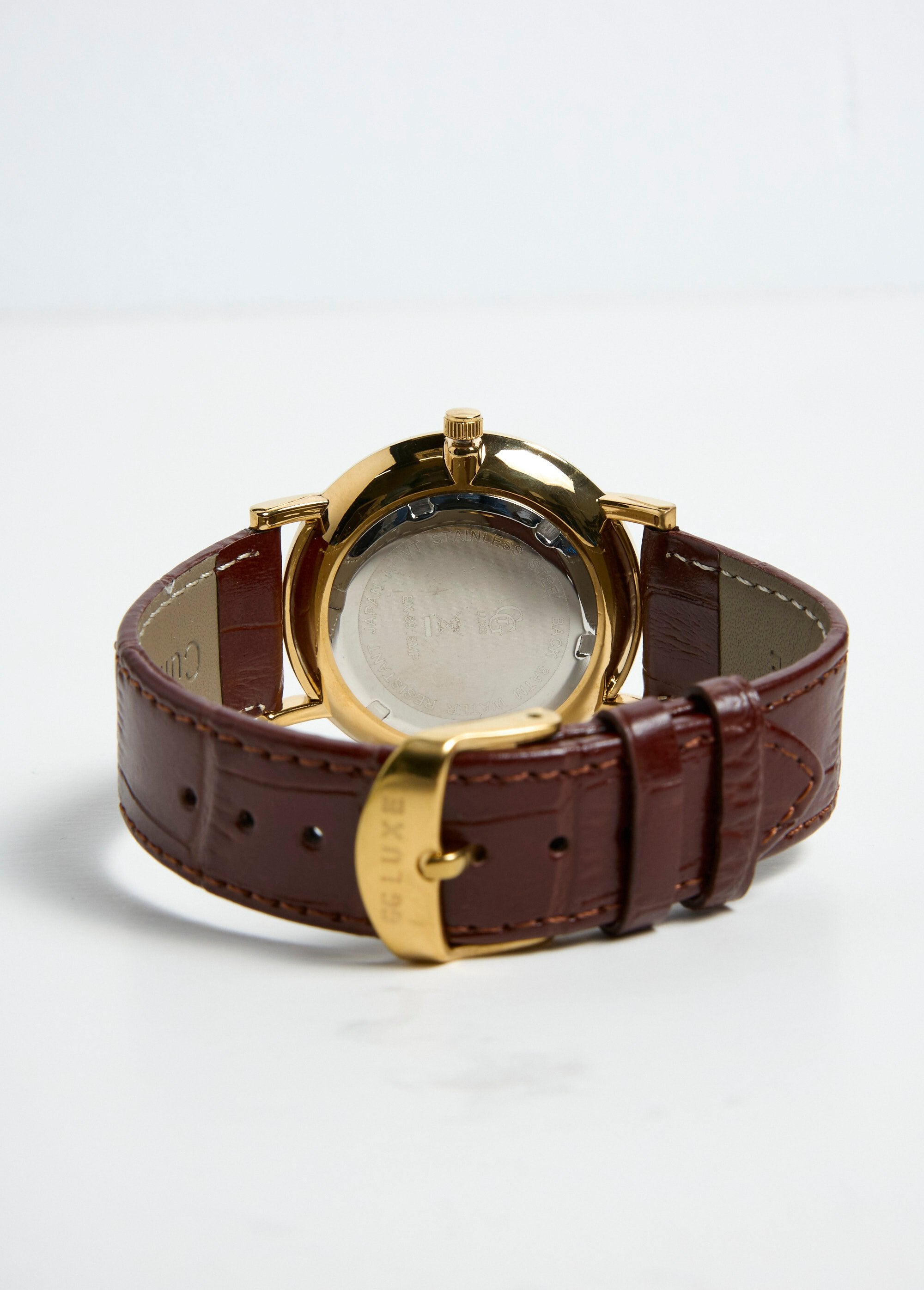 Orologio_rotondo_in_acciaio_e_pelle_stile_coccodrillo_Marron_DE2_slim