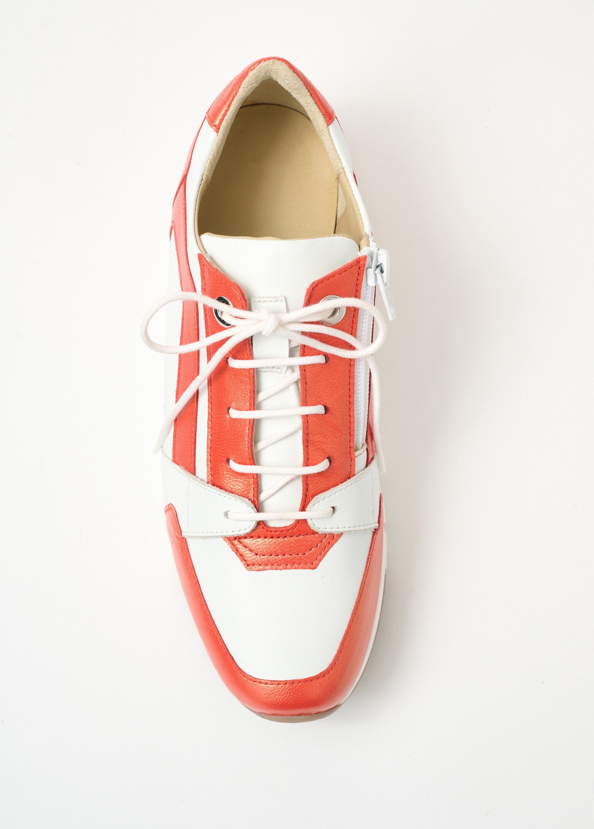 Scarpe_da_ginnastica_comfort_in_pelle_bicolore_Arancione_e_bianco_OV1_slim