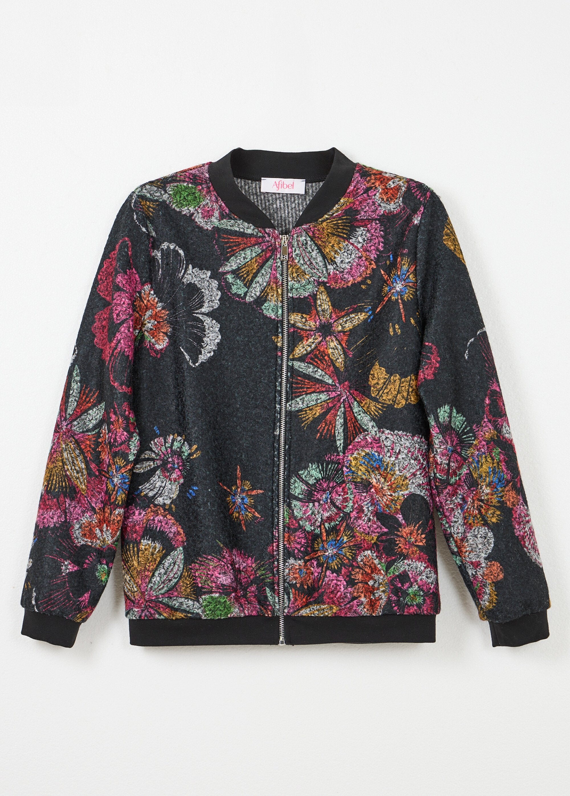Bomber_in_tessuto_boucle_stampato_Noir_et_rose_AP1_slim