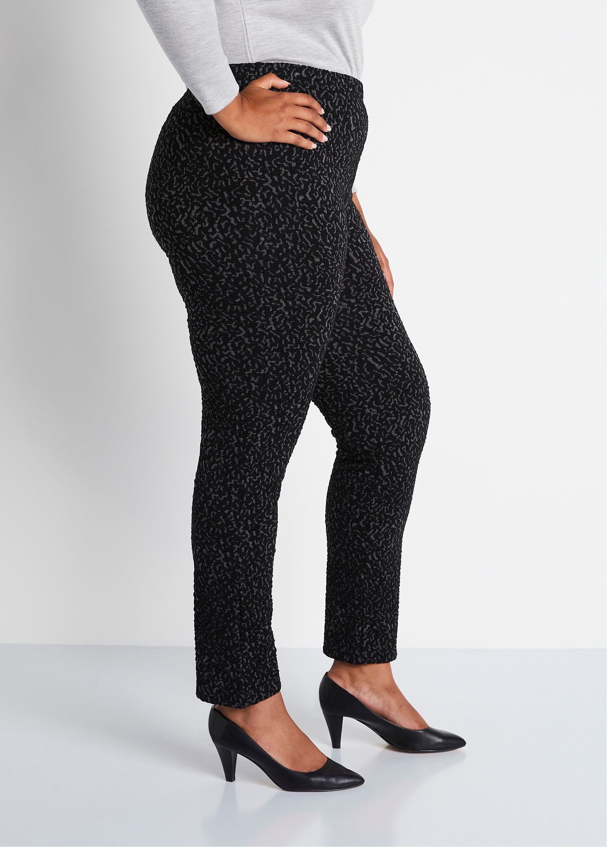 Leggings_elasticizzati_in_vita,_tinta_unita_o_bicolore_Grigio_e_nero_DR1_curvy