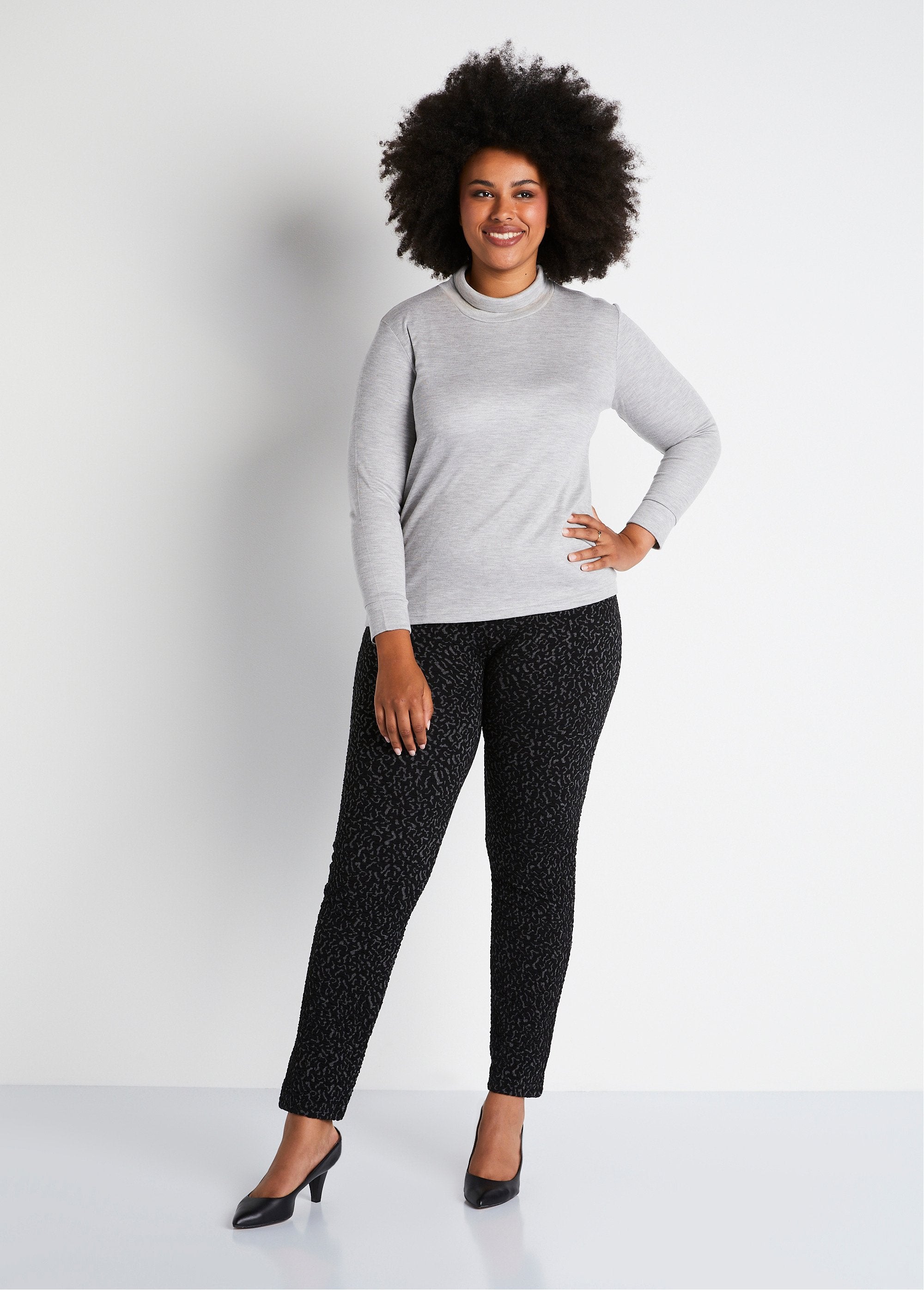 Leggings_elasticizzati_in_vita,_tinta_unita_o_bicolore_Grigio_e_nero_SF1_curvy