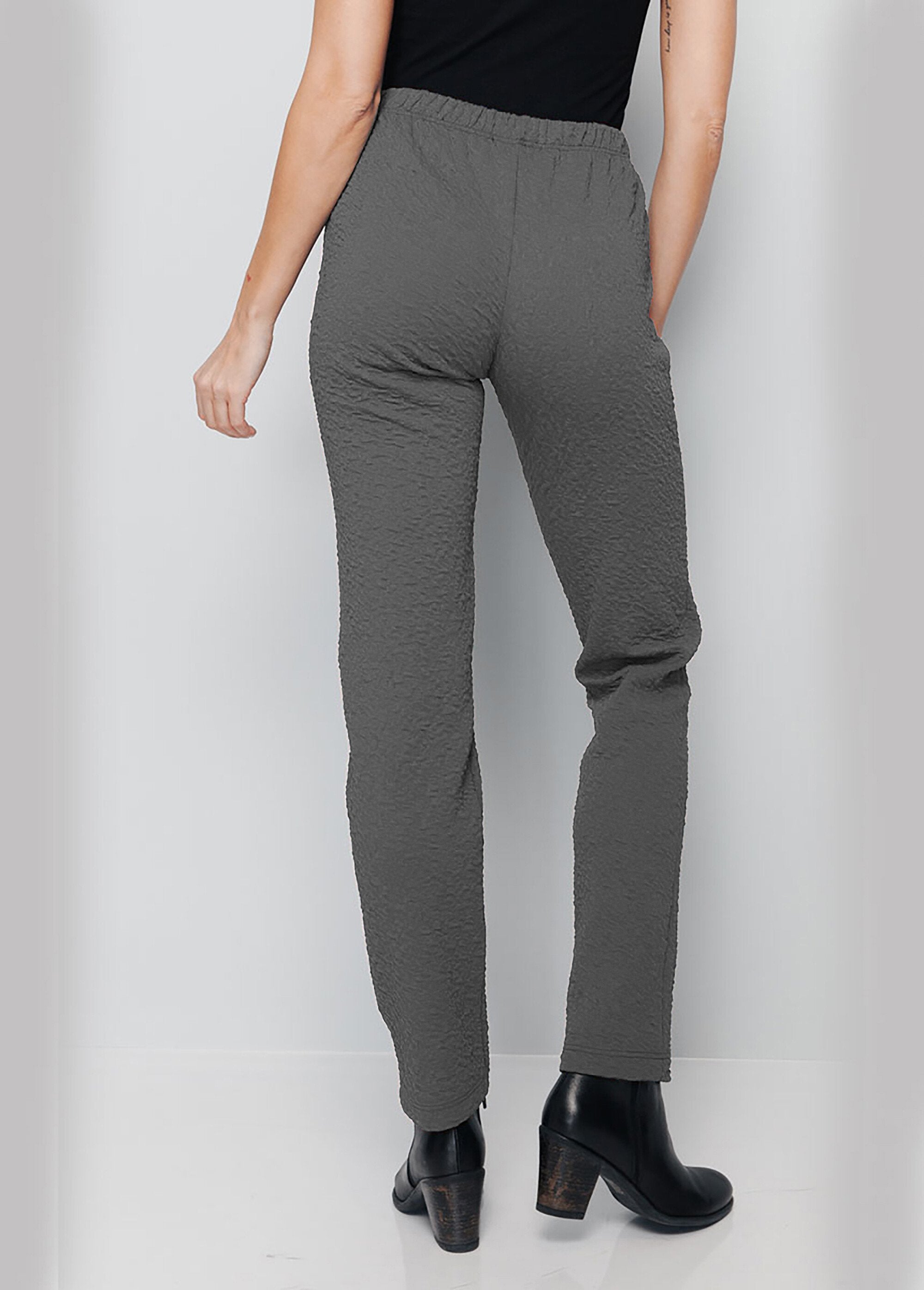 Leggings_elasticizzati_in_vita,_tinta_unita_o_bicolore_Grigio_semplice_DO1_slim
