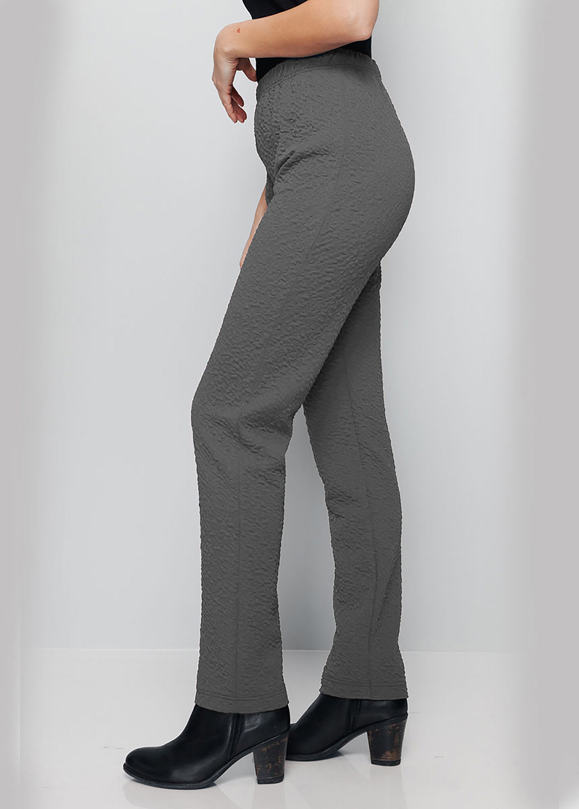 Leggings_elasticizzati_in_vita,_tinta_unita_o_bicolore_Grigio_semplice_DR1_slim