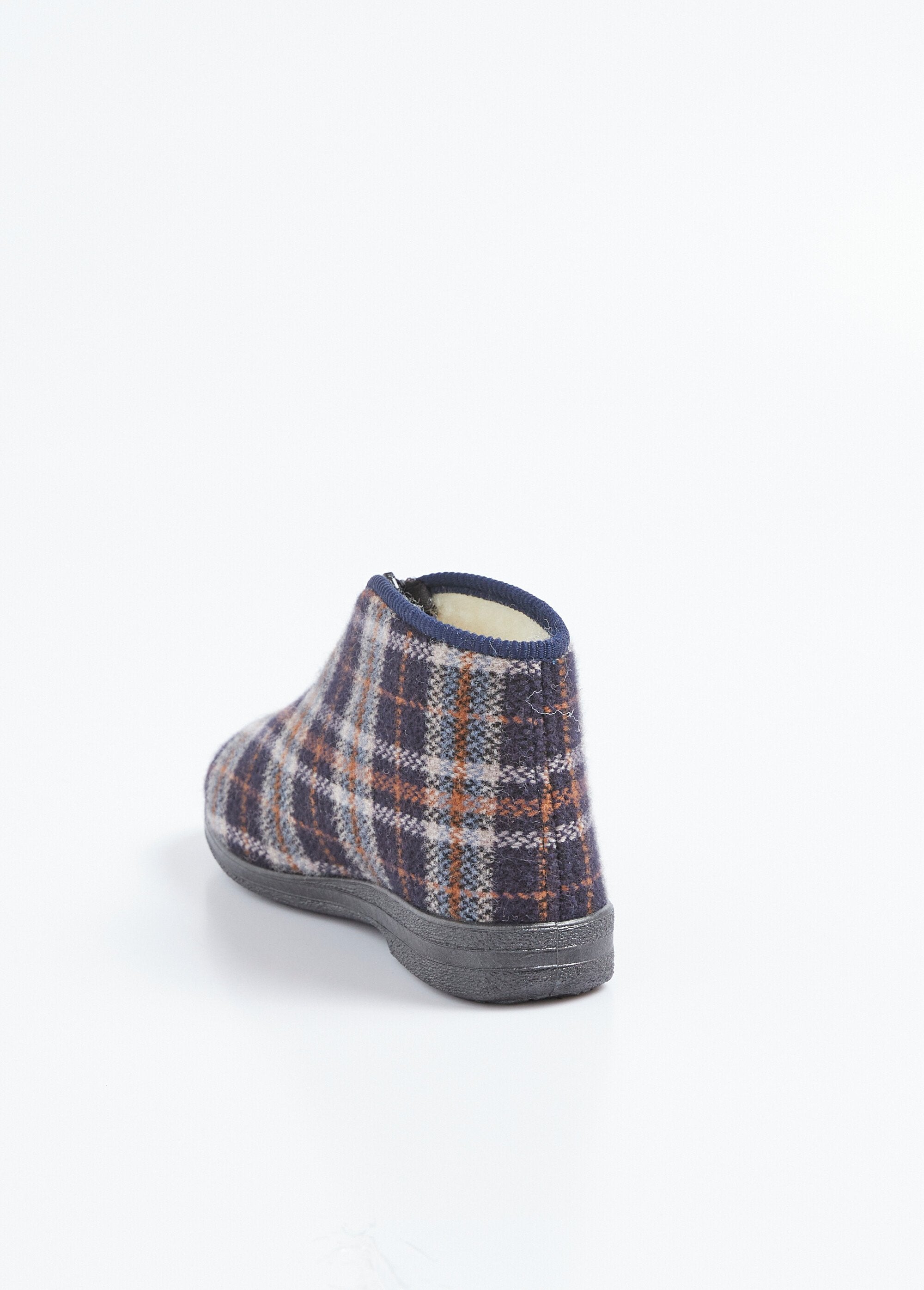 Pantofole_con_zip_di_larghezza_comfort_in_tartan_con_fodera_Marine_DO1_slim