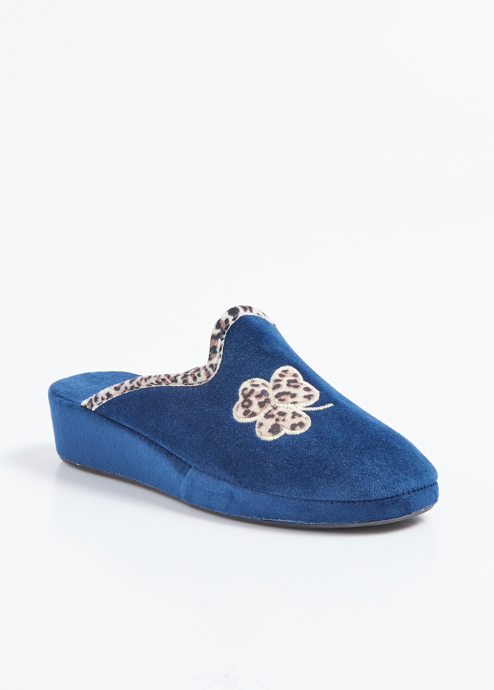 Mules_pantofole_comfort_larghezza_tessile_vellutato_Marine_FA1_slim