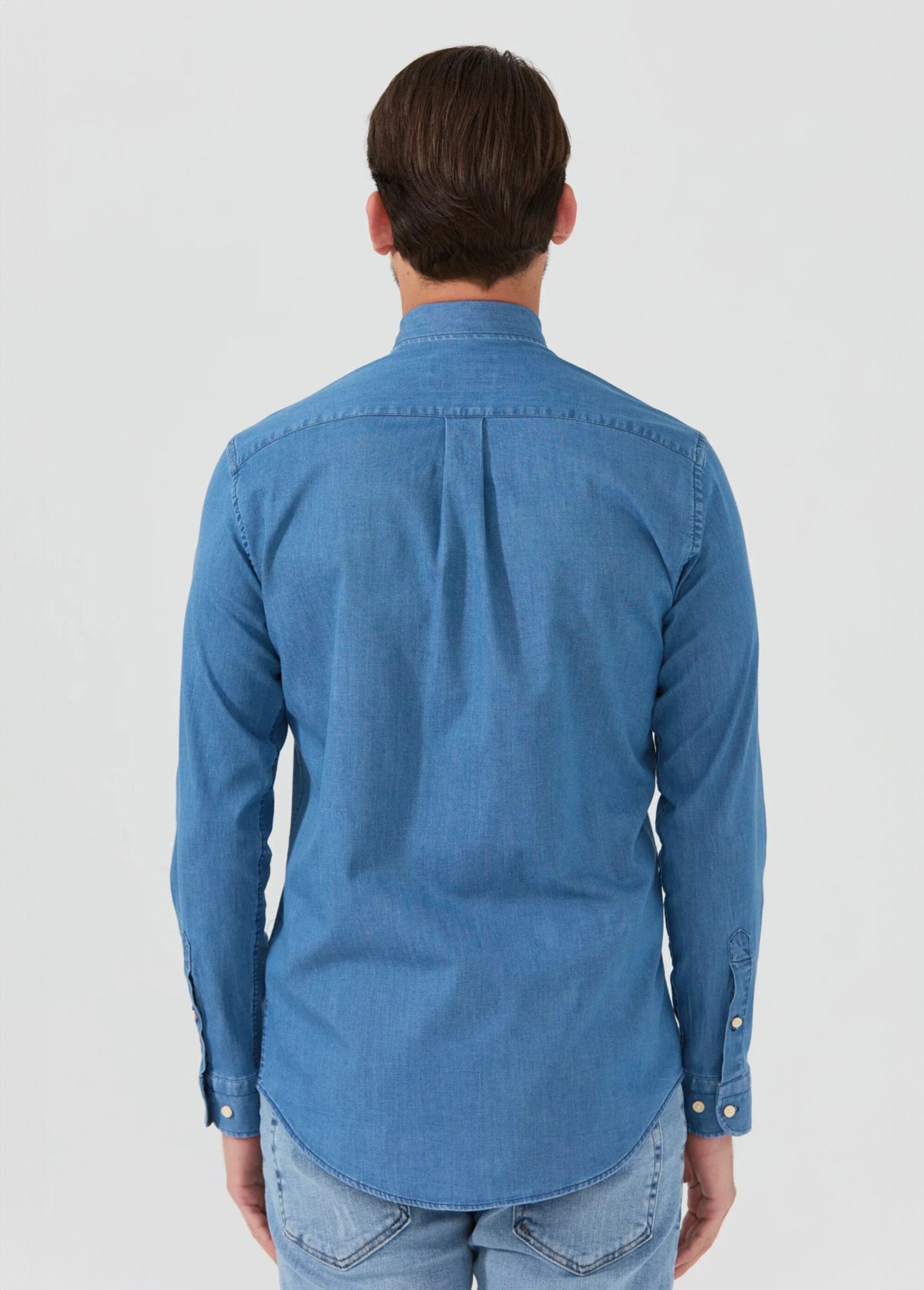 Camicia_casual_a_maniche_lunghe_in_chambray_Bleu_fonce_DO1_slim
