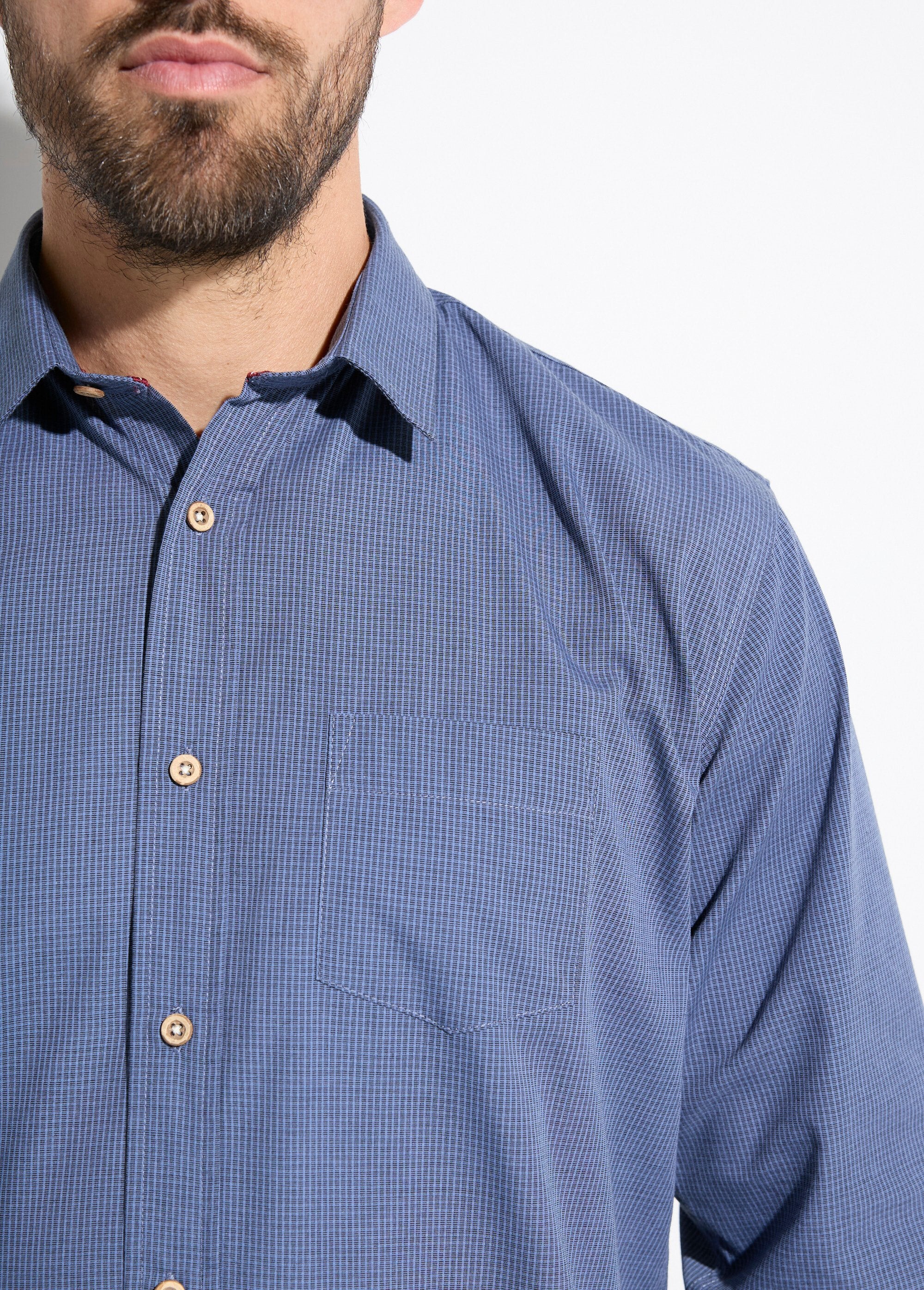 Camicia_a_maniche_lunghe_a_micro_check_Bleu_DE1_slim