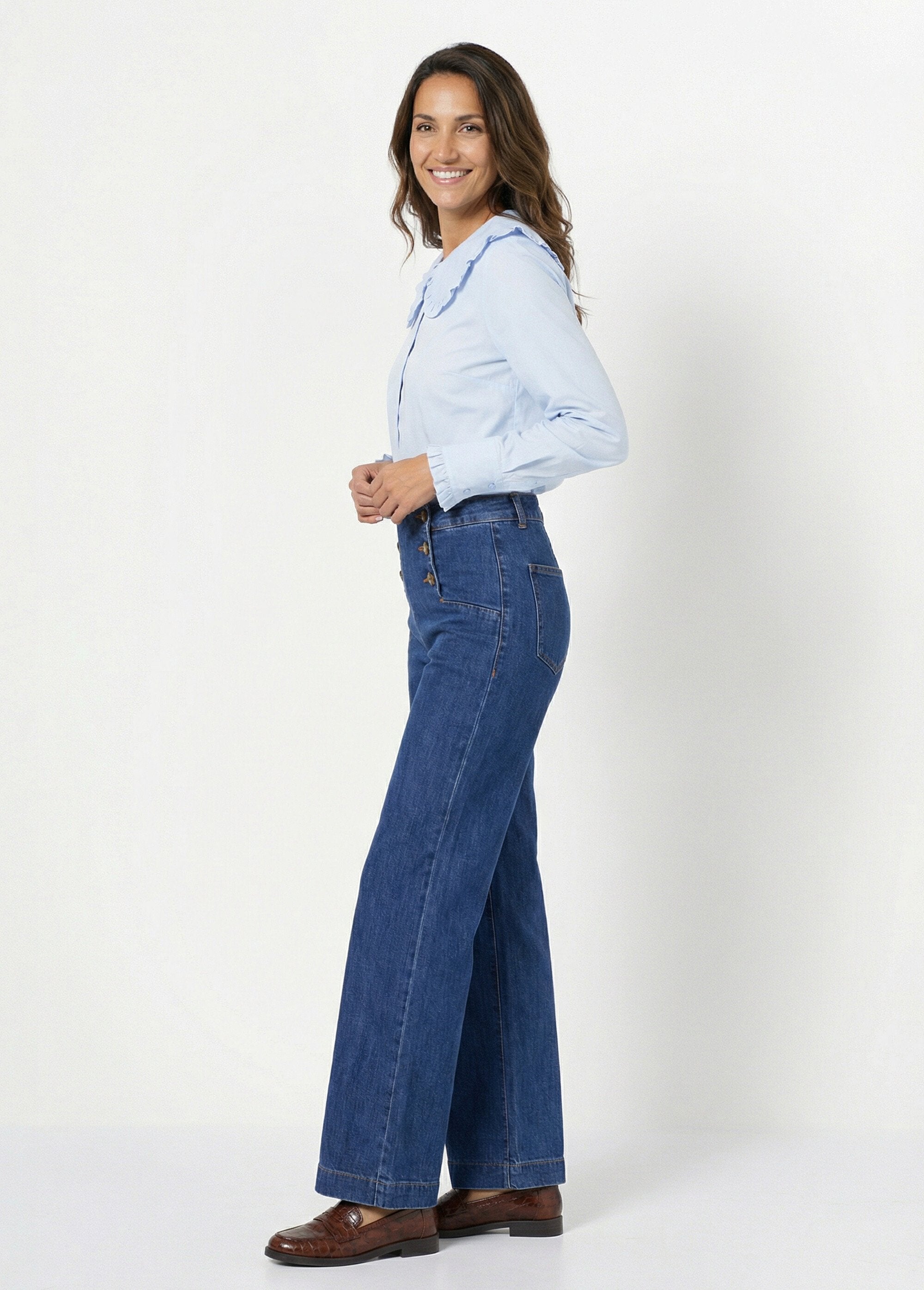 Camicetta_con_collo_claudine_plissettato_Bleu_ciel_GA1_slim