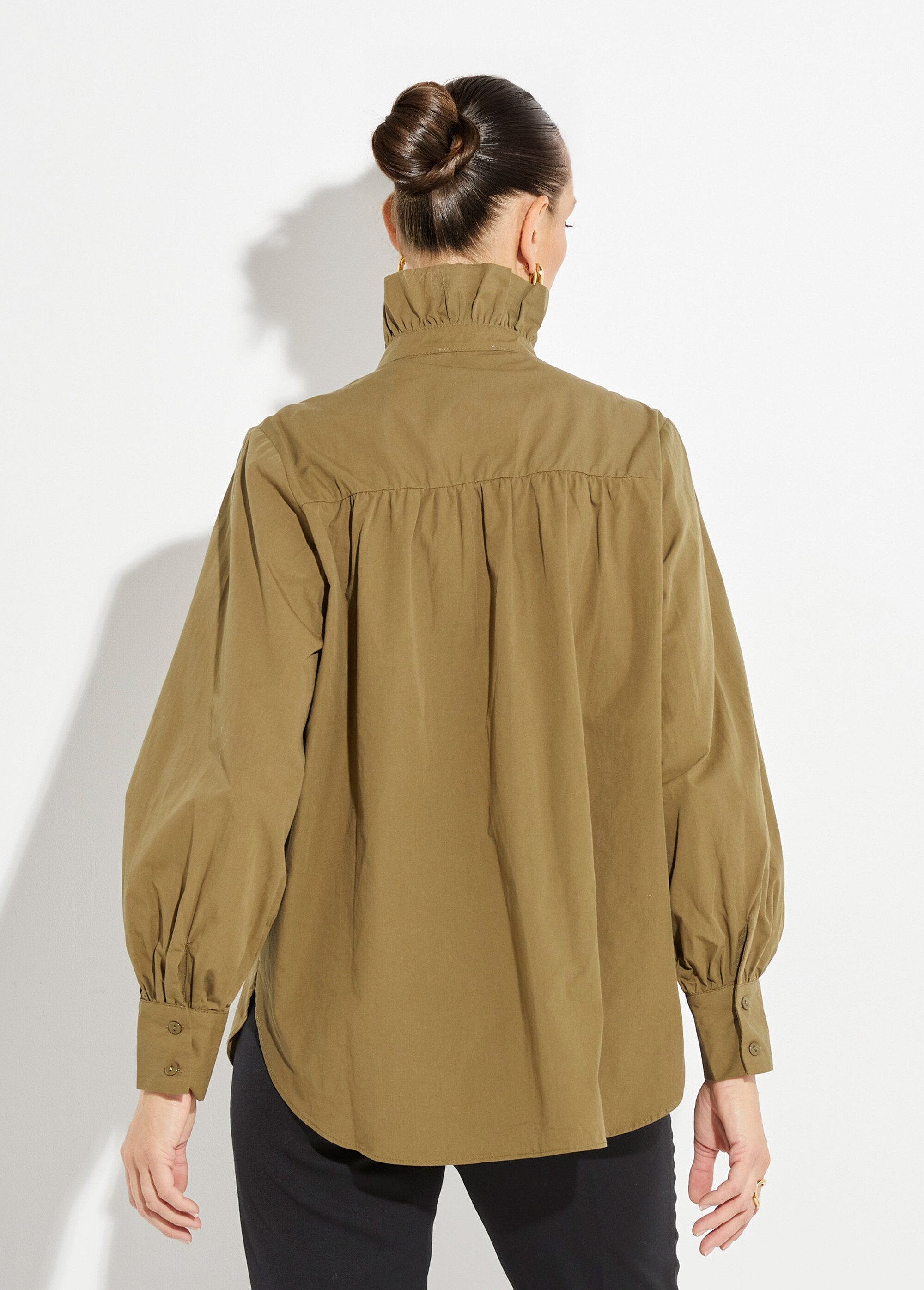 Camicetta_con_colletto_a_pieghe_Kaki_DO1_slim