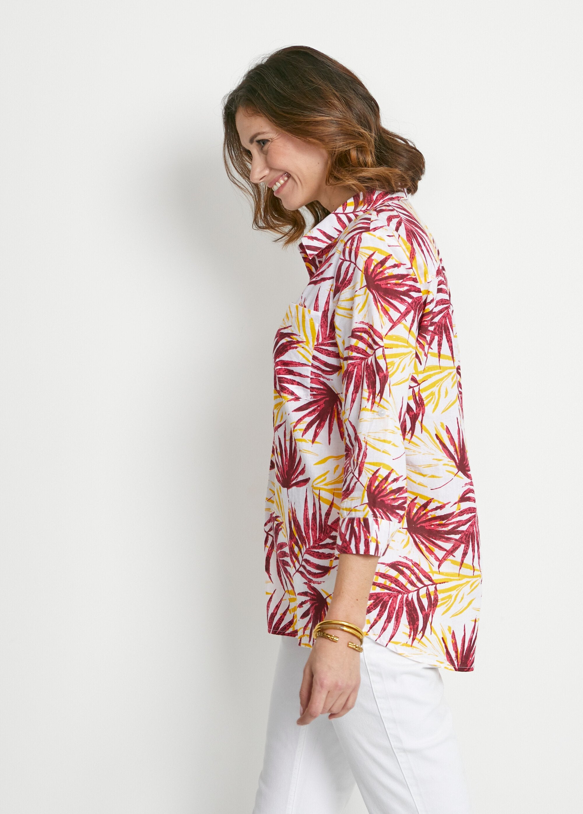 Camicetta_lunga_in_cotone_stampato_con_bottoni_Imprime_rouge_DR1_slim