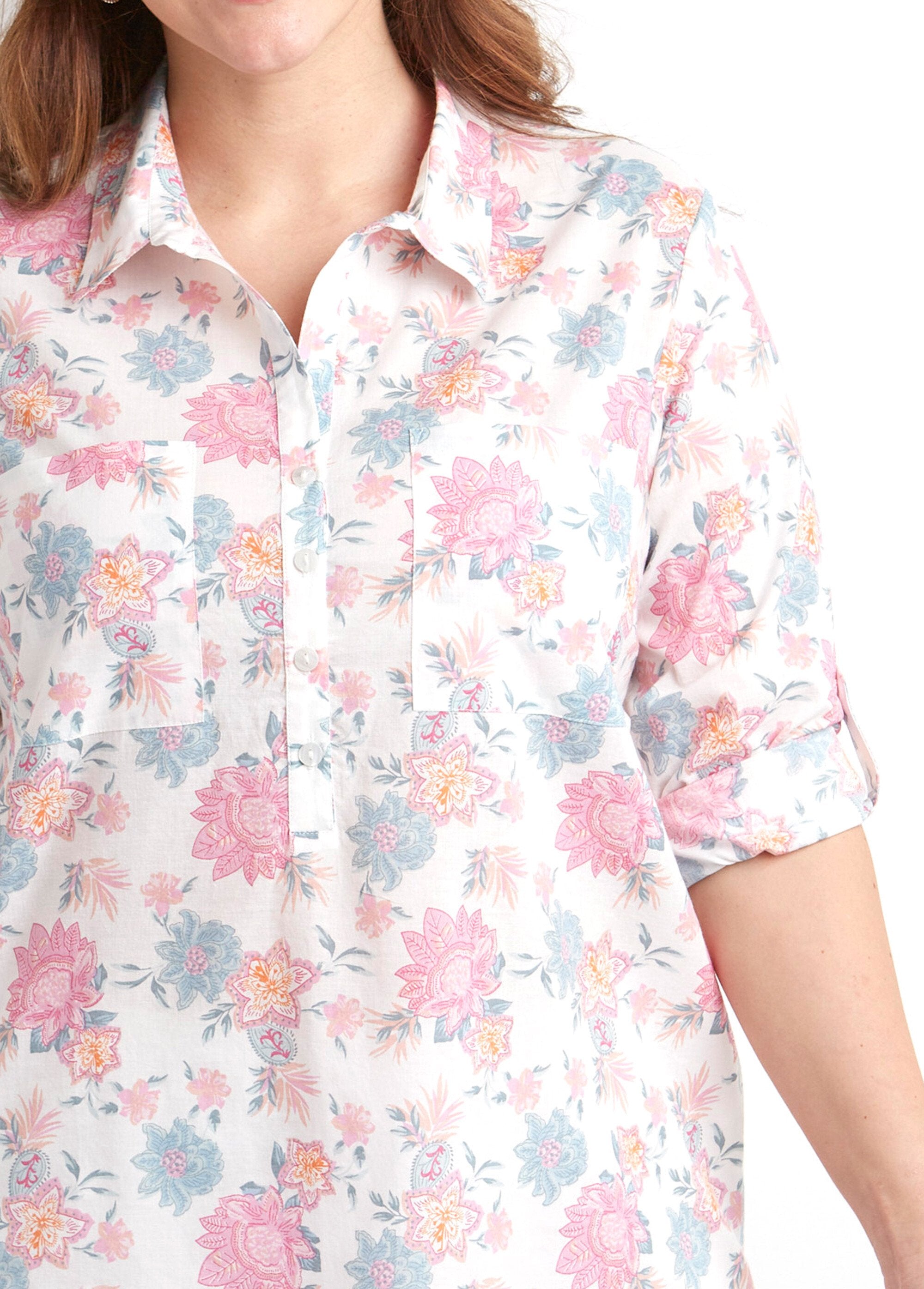 Camicetta_lunga_in_cotone_con_stampa_floreale_Imprime_rose_DE1_curvy