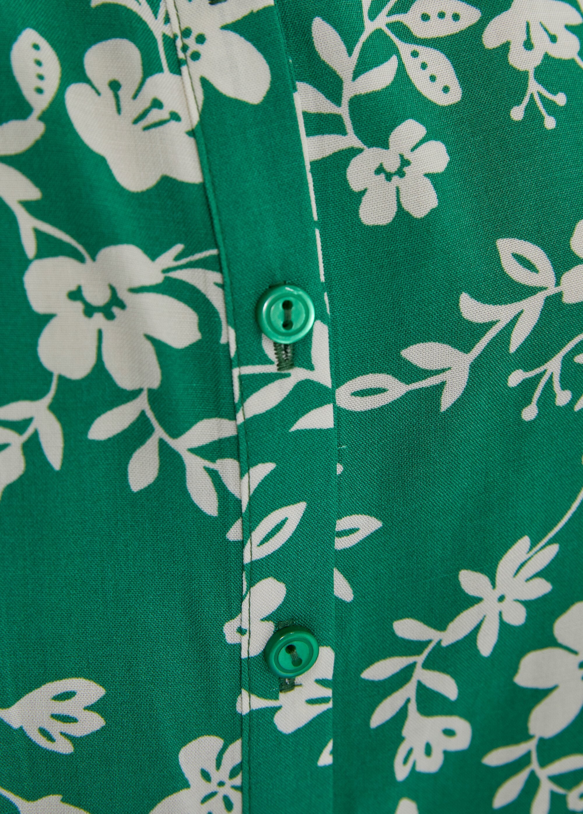 Camicetta_stampata_Maniche_a_3/4_più_lunghe_sul_retro_Vert_et_blanc_DE2_slim