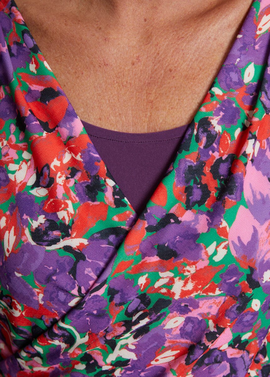 Abito_pantalone_stampato_con_maniche_a_3/4_Imprime_violet_DE3_slim