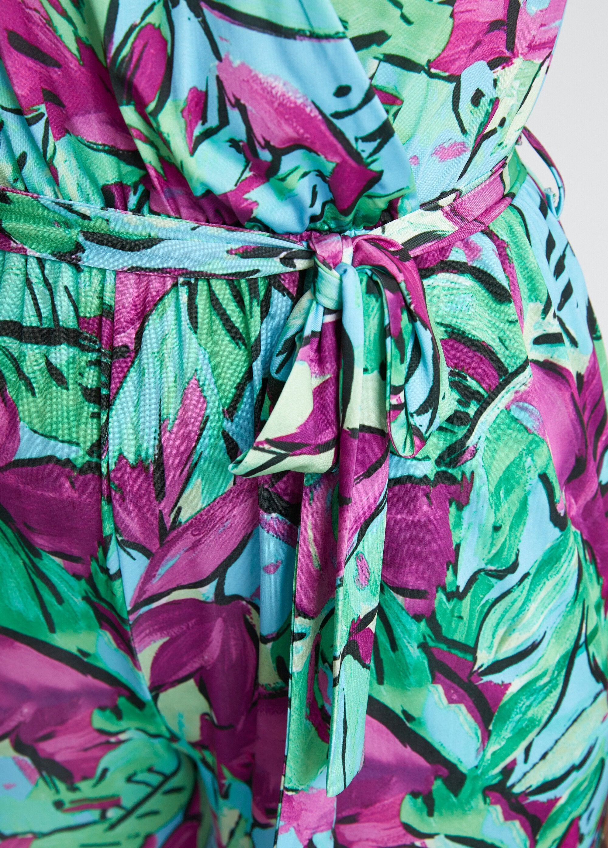 Tuta_pantalone_in_maglia_elastica_Vert_et_fuchsia_DE3_slim