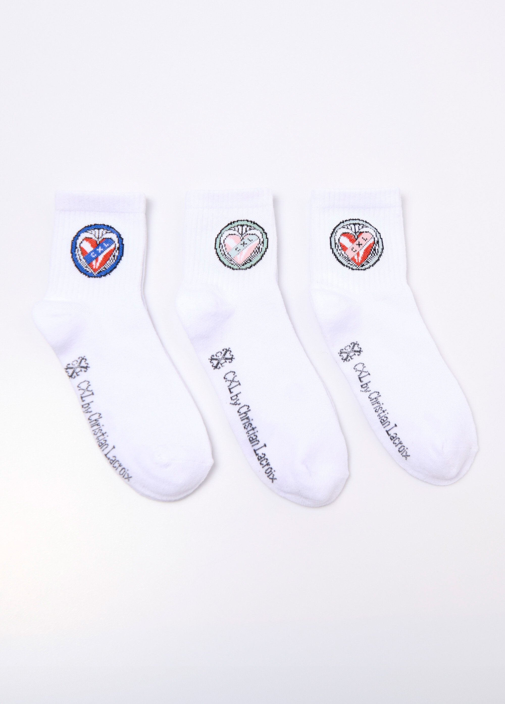 CXL_by_Christian_Lacroix®_-_Set_di_3_calzini_con_toppa_Blanc_lot_3_DE1_slim