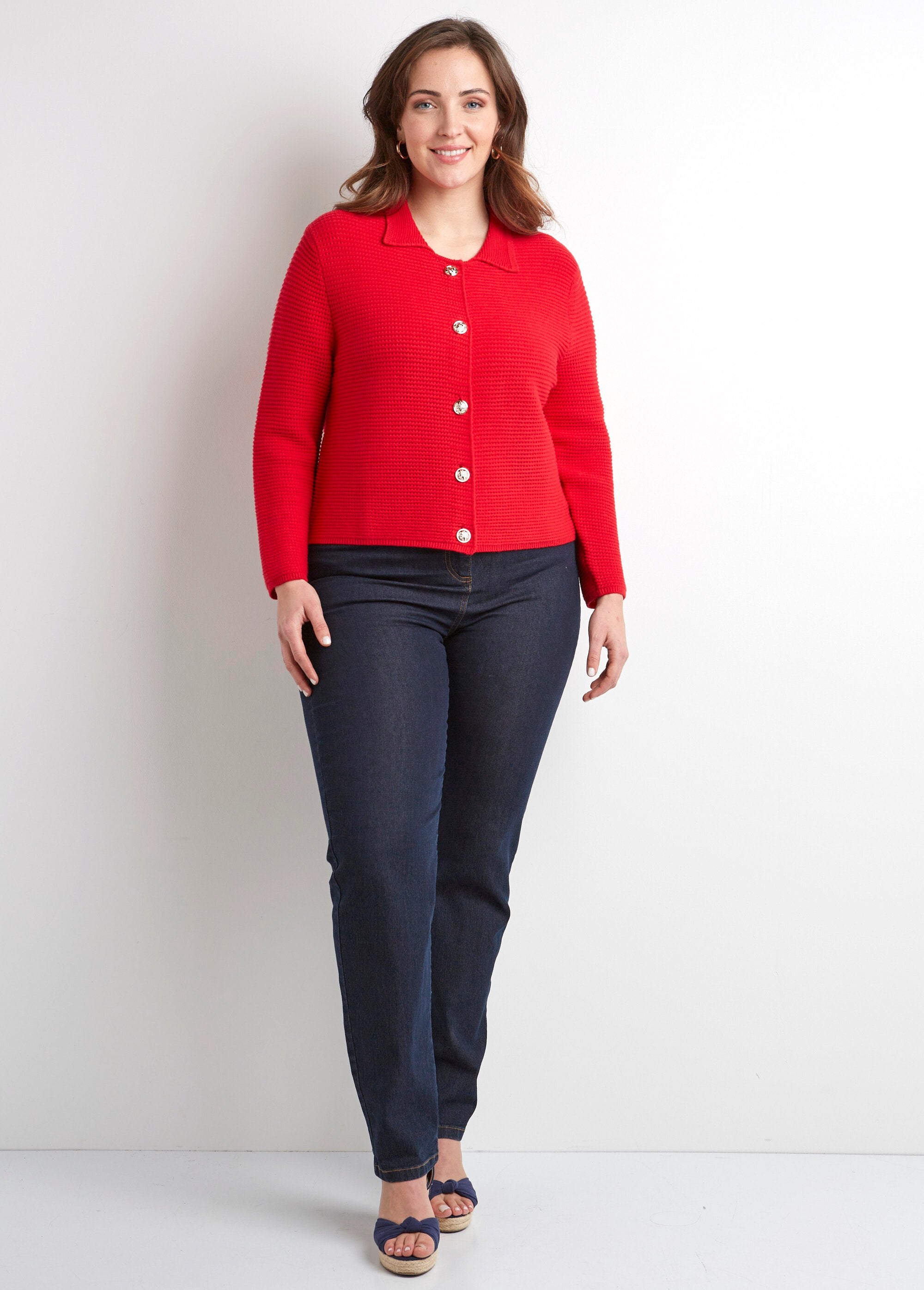 Cardigan_tinta_unita_abbottonato_con_colletto_a_maniche_lunghe_Rouge_SF1_curvy