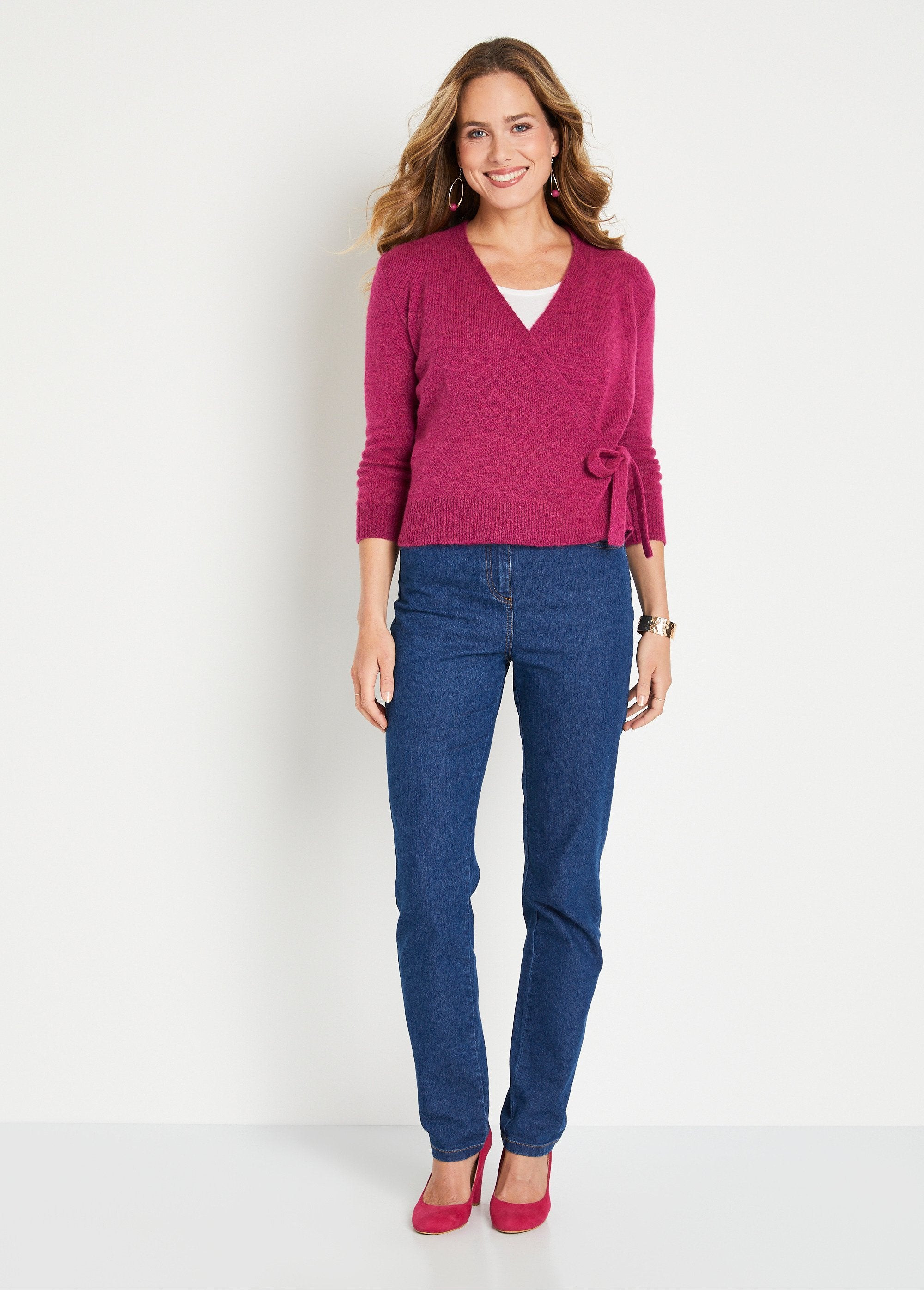 Cardigan_corto_avvolgente_in_maglia_muschiata_Fuchsia_SF1_slim