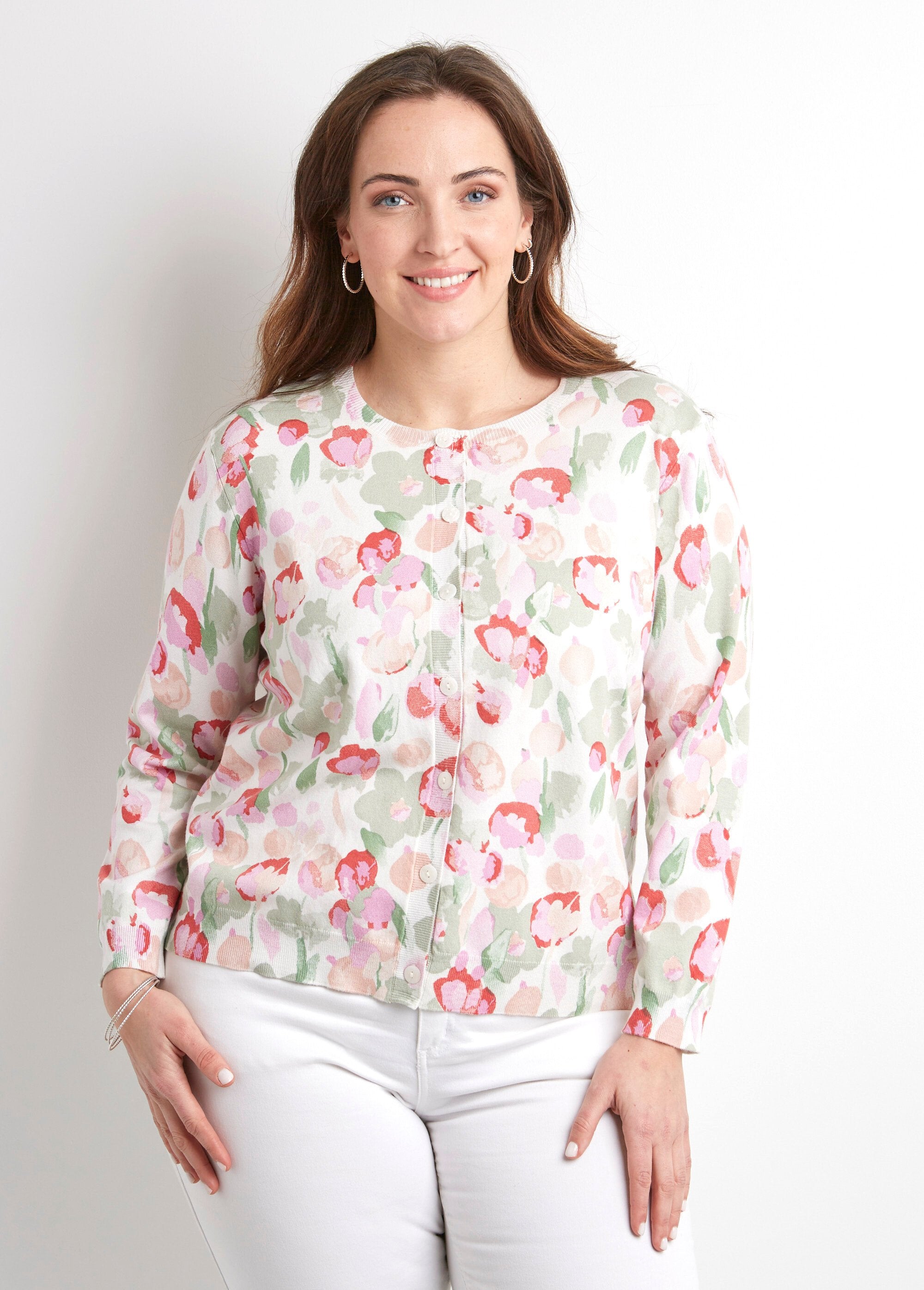 Morbido_cardigan_con_colletto_rotondo_abbottonato_Vert_et_coquelicot_FA1_curvy