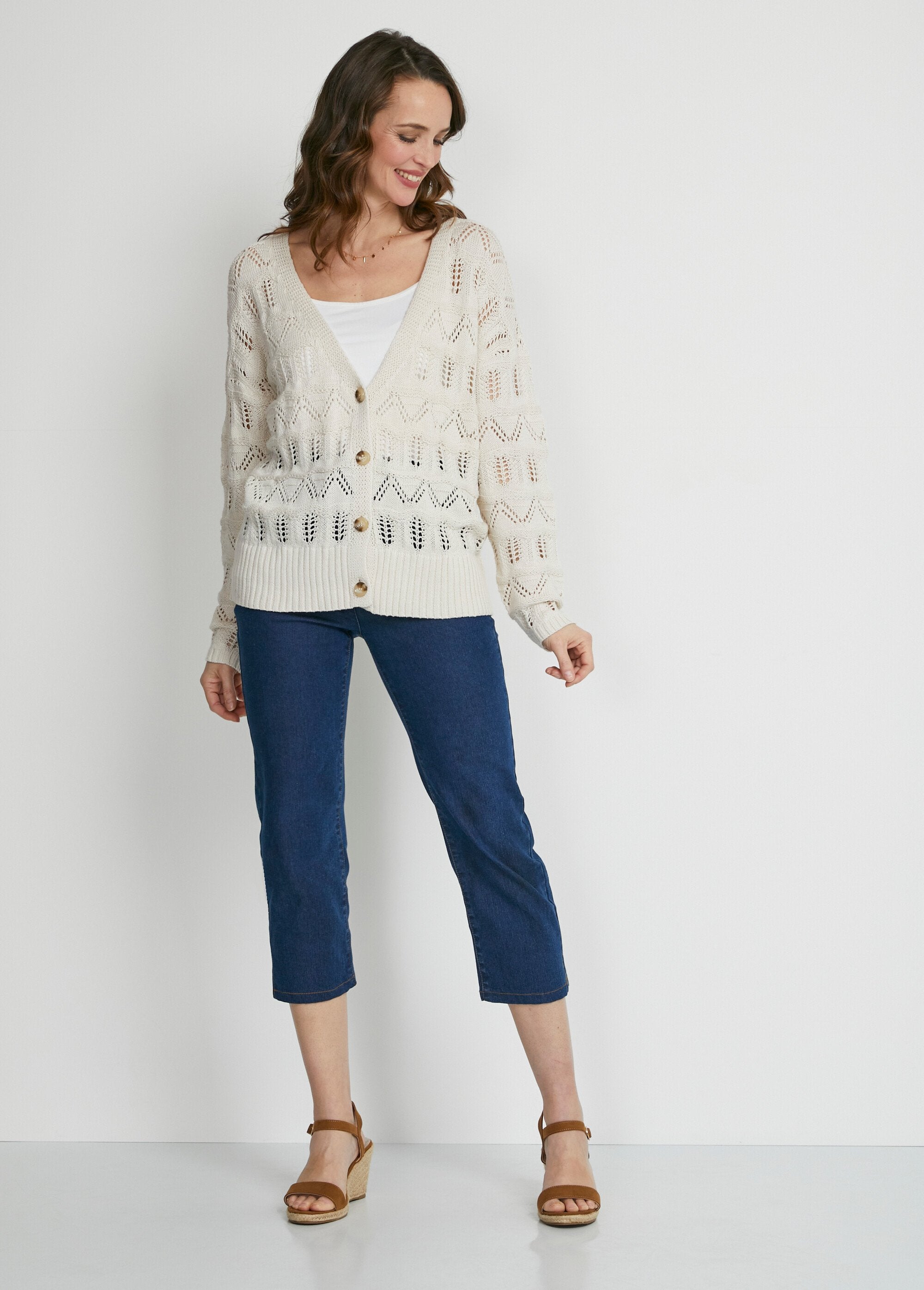 Cardigan_corto_abbottonato_e_traforato_Ficelle_SF1_slim