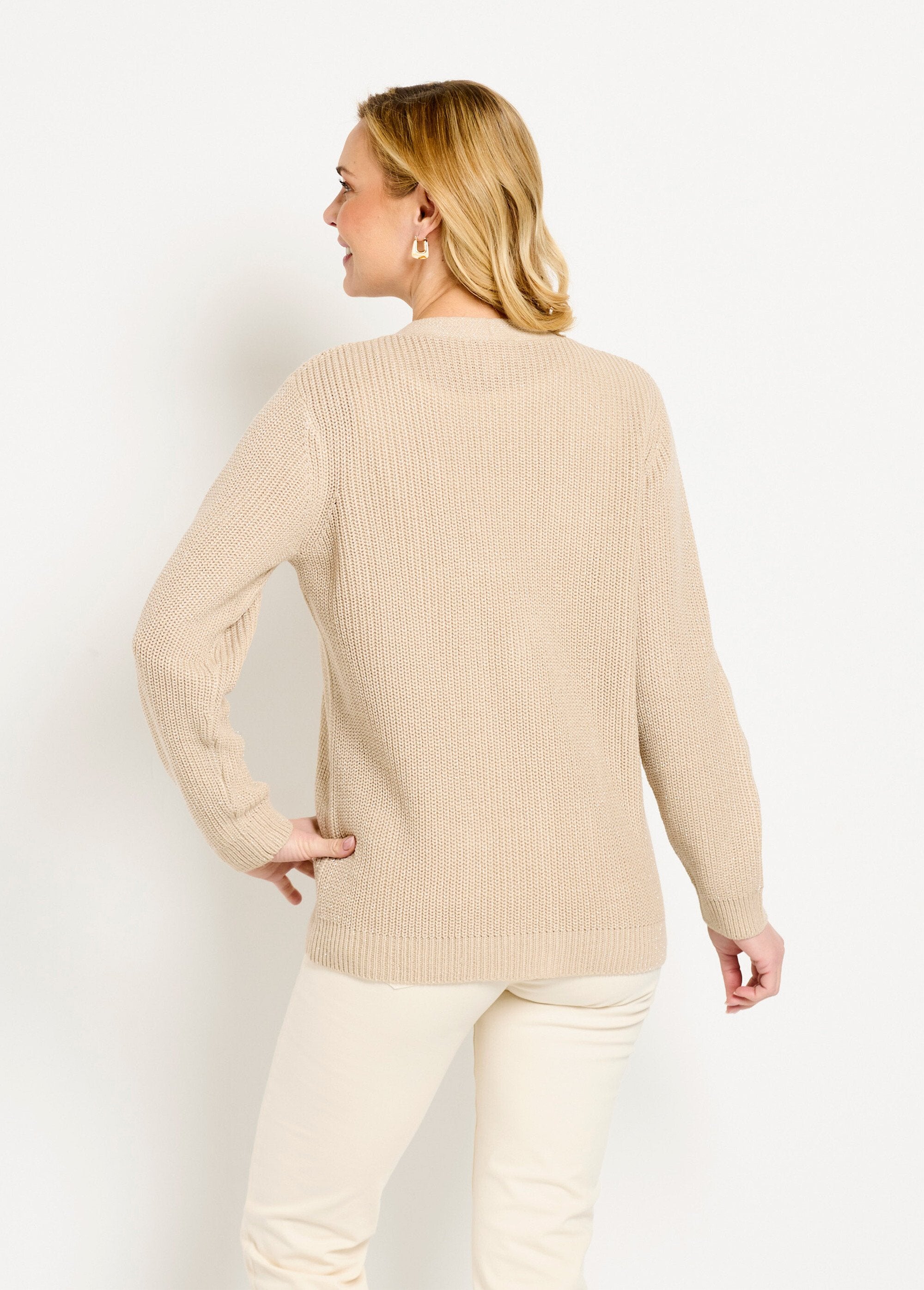 Cardigan_a_maniche_lunghe_con_bottoni_lucidi_Ficelle_DO1_slim