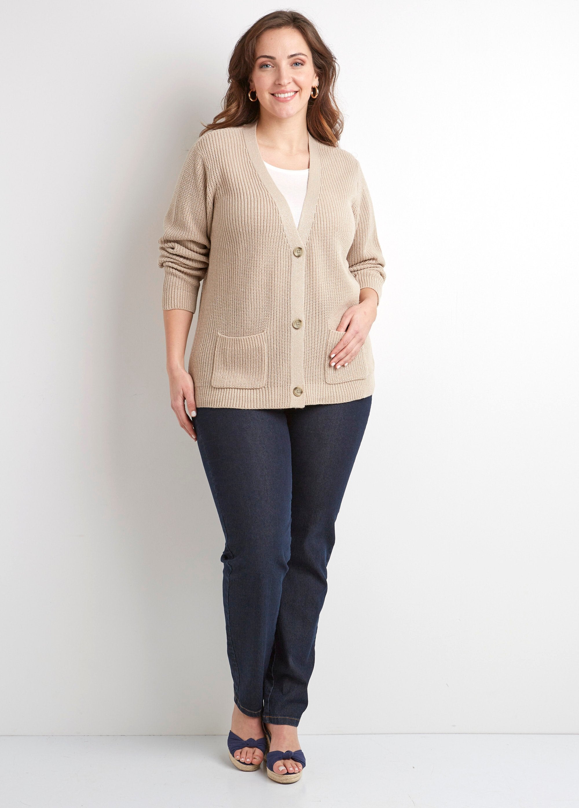 Cardigan_a_maniche_lunghe_con_bottoni_lucidi_Ficelle_SF1_curvy
