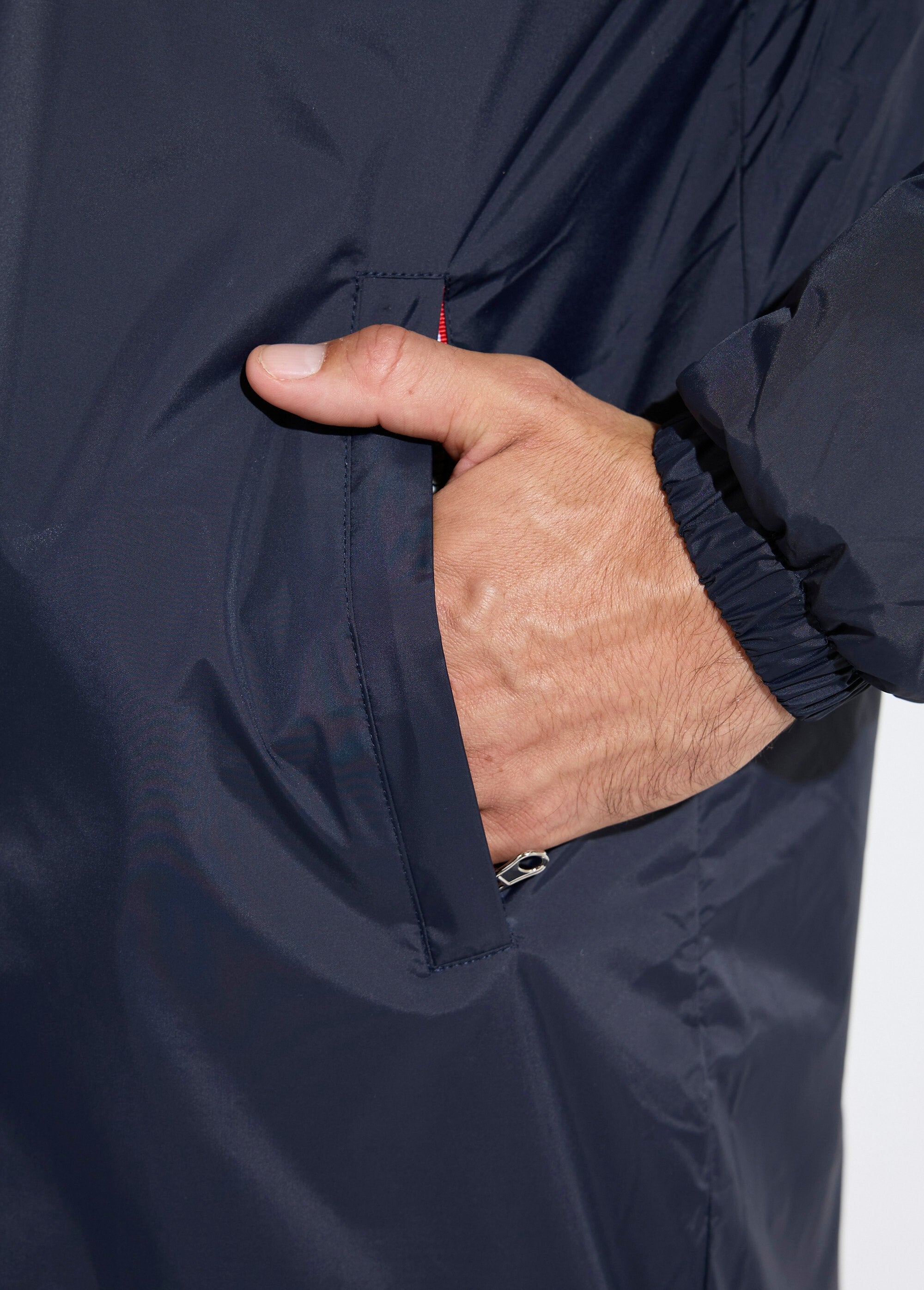 Parka_lungo,_caldo_e_foderato_in_tessuto_idrorepellente_Marine_et_ecru_DE2_slim