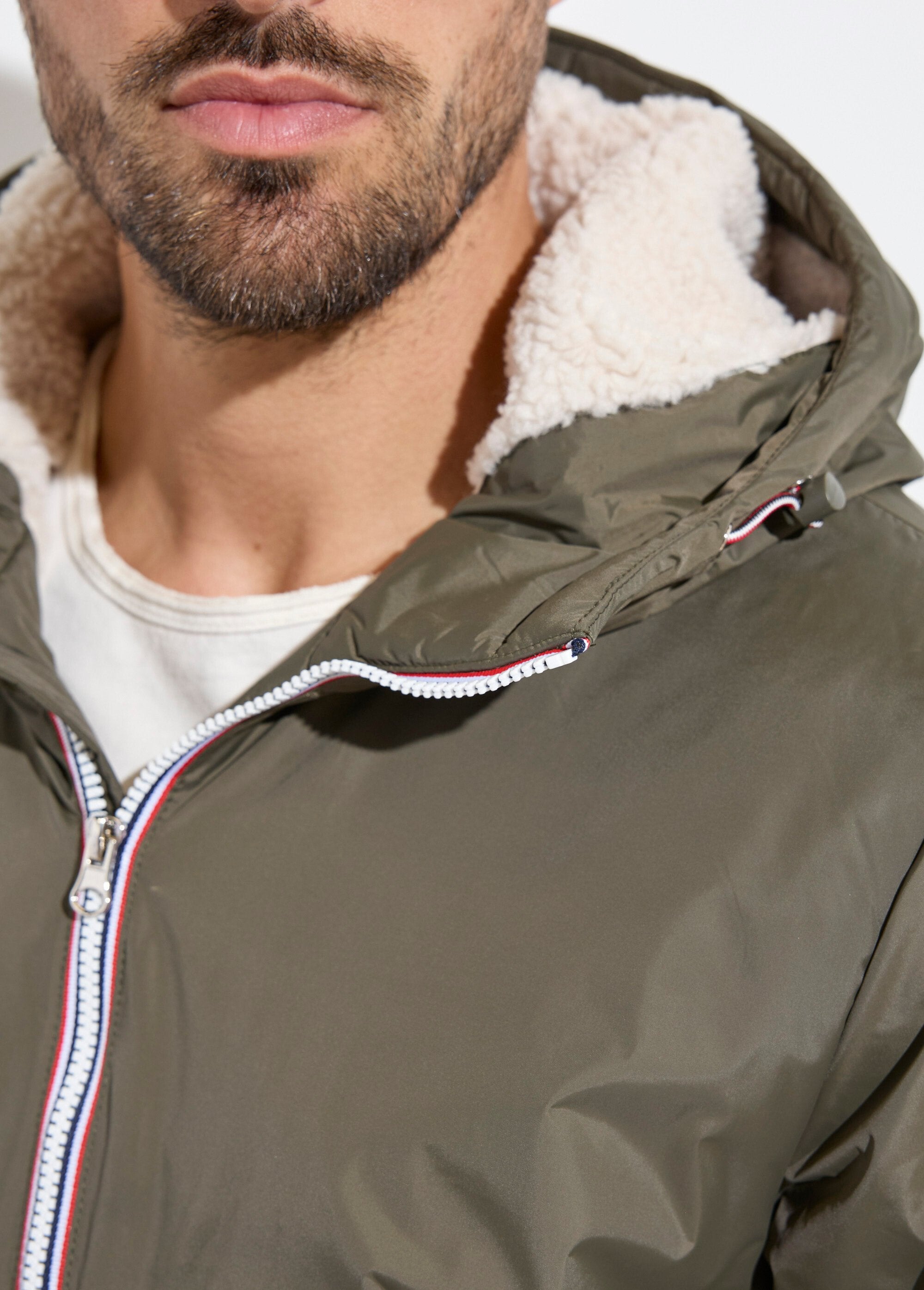 Parka_corto,_caldo_e_con_fodera_idrorepellente_Kaki_et_ecru_DE1_slim