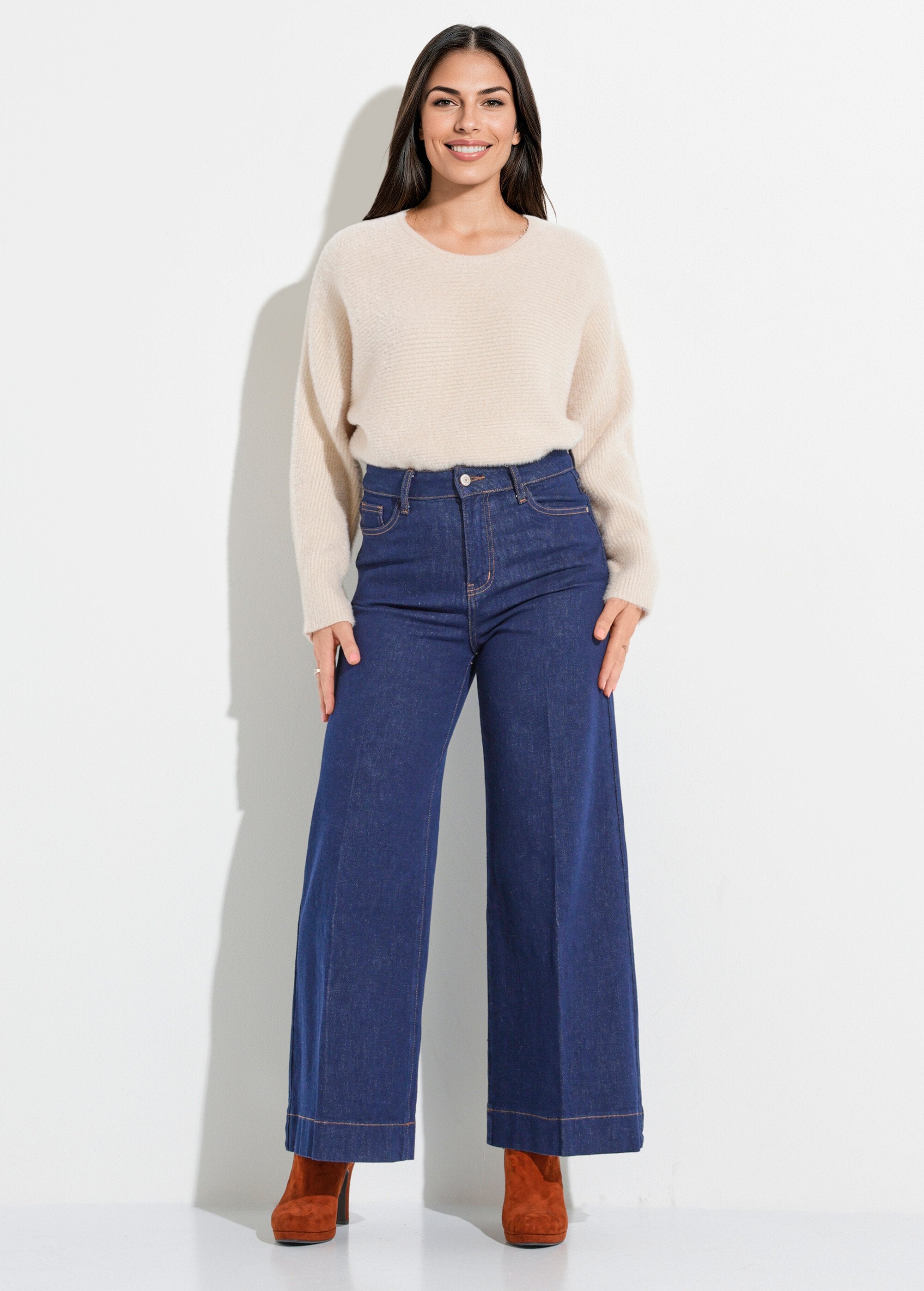 Jeans_a_gamba_larga_in_denim,_speciale_TAGLIA_GRANDE_Bleu_brut_SF1_slim