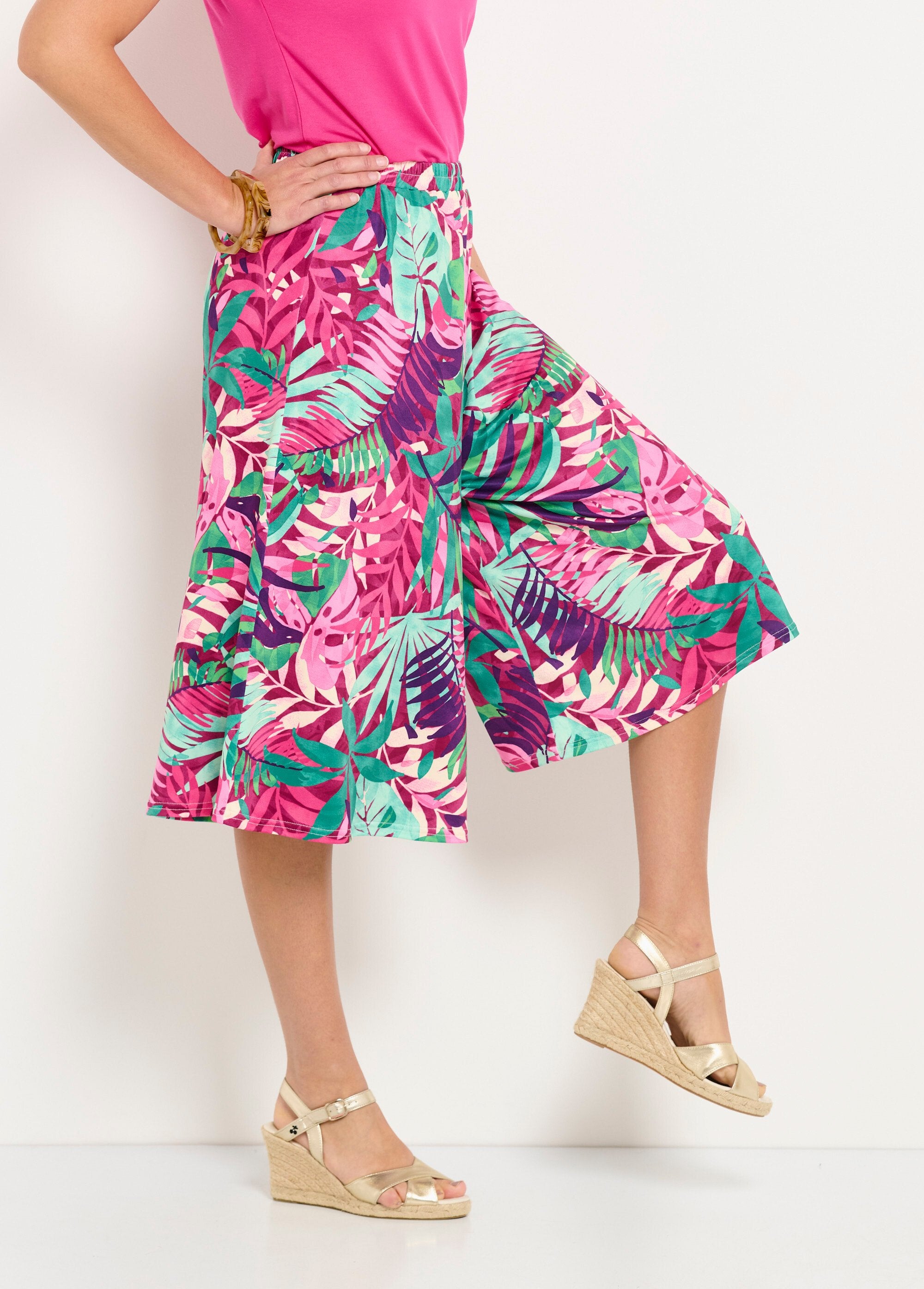 Culottes_con_stampa_tropicale_ed_elastico_in_vita_Multicolore_DR1_slim
