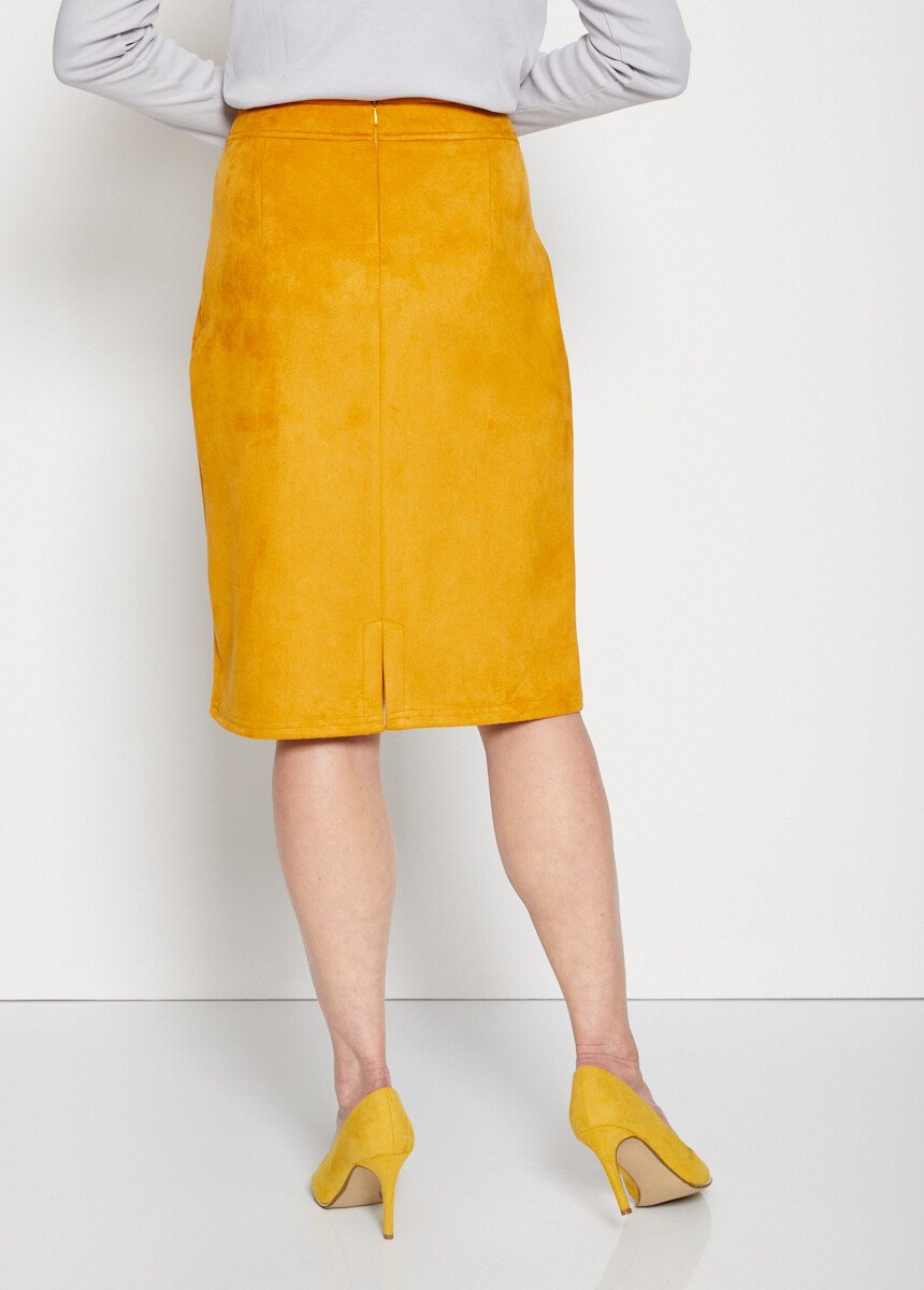 Gonna_a_tubino_in_maglia_scamosciata_Miel_DO1_slim