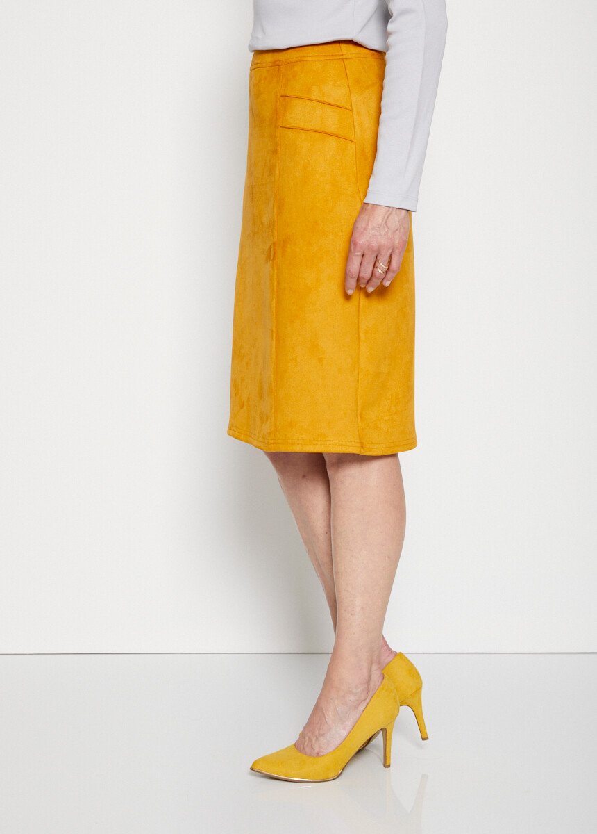 Gonna_a_tubino_in_maglia_scamosciata_Miel_DR1_slim