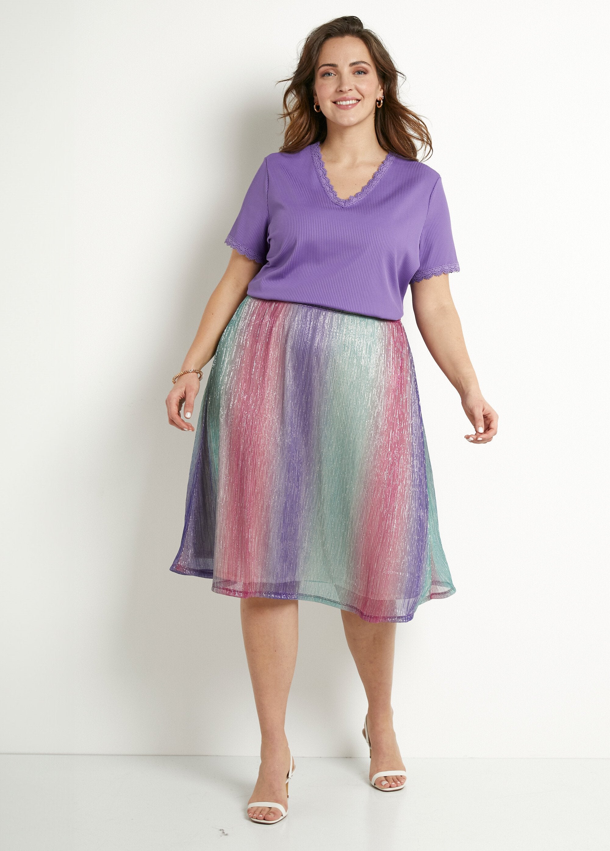 Gonna_svasata_lucida_di_media_lunghezza_con_elastico_in_vita_Rose_et_aqua_SF1_curvy