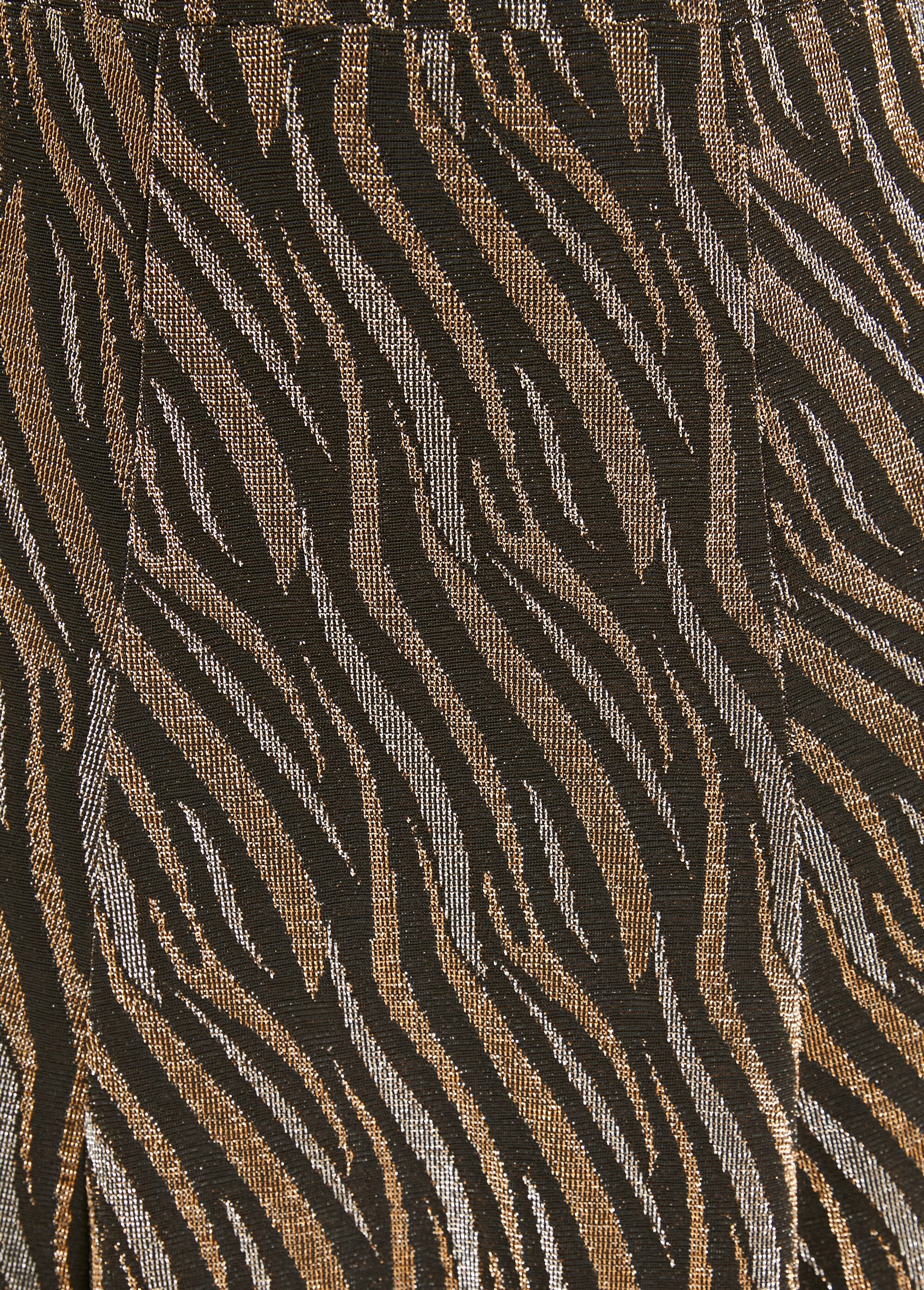 Gonna_svasata_di_media_lunghezza_in_maglia_jacquard_lucida_Noir_et_cuivre_DE2_slim