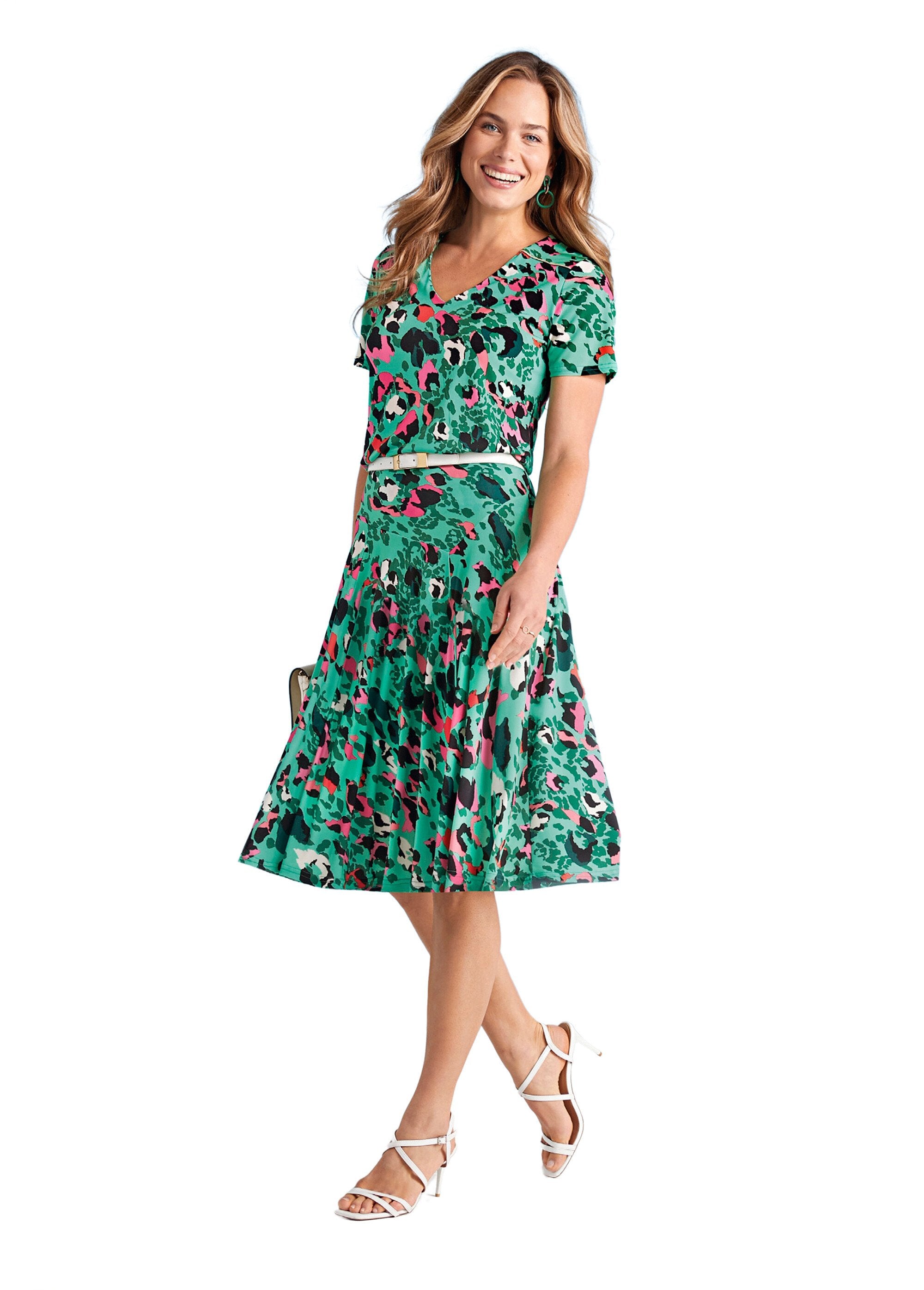 Gonna_svasata_di_media_lunghezza_con_stampa_leopardata_Vert_et_fuchsia_SF1_slim