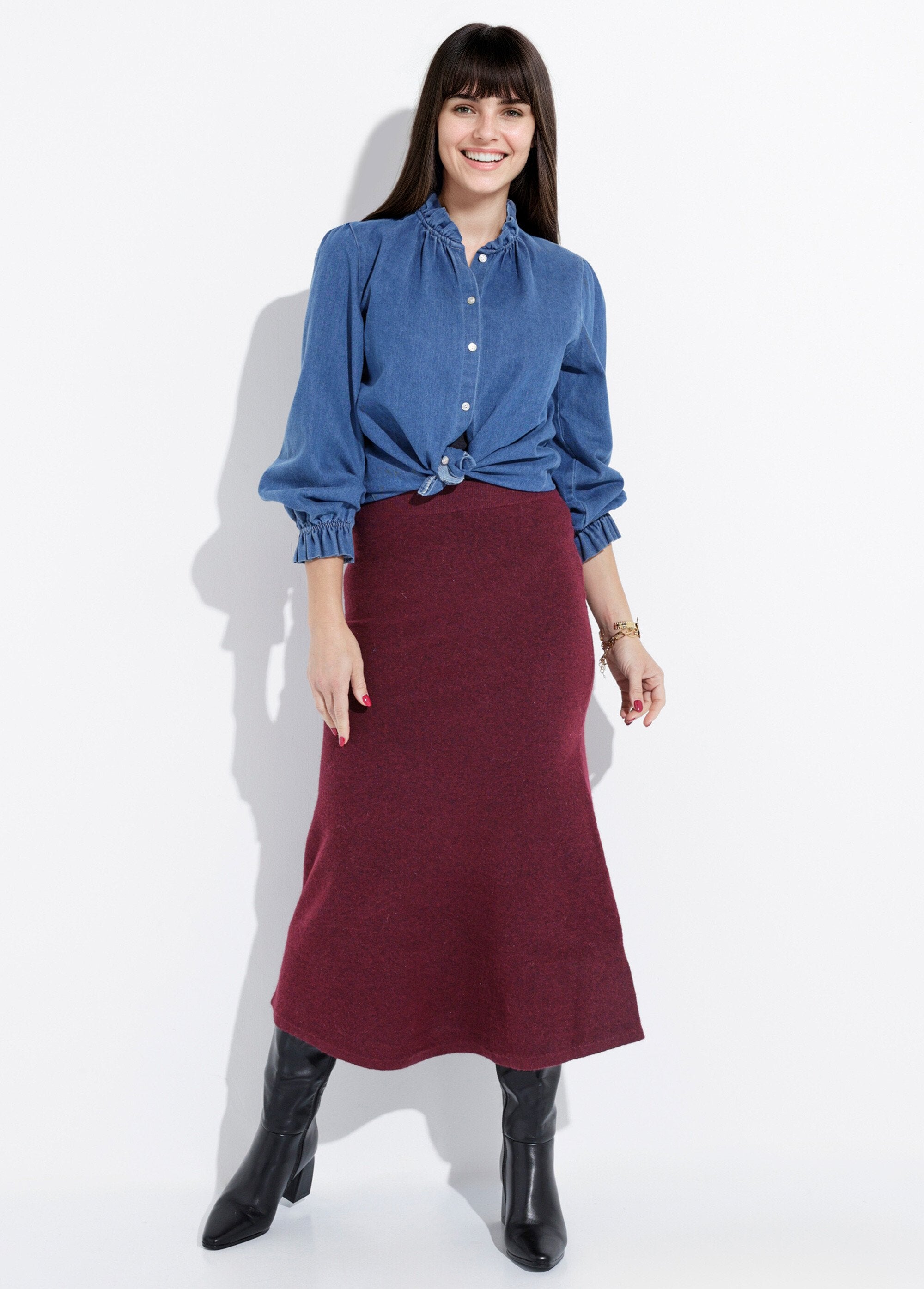 Jupe_longue_en_maille_forme_tulipe_Bordeaux_SF1_slim