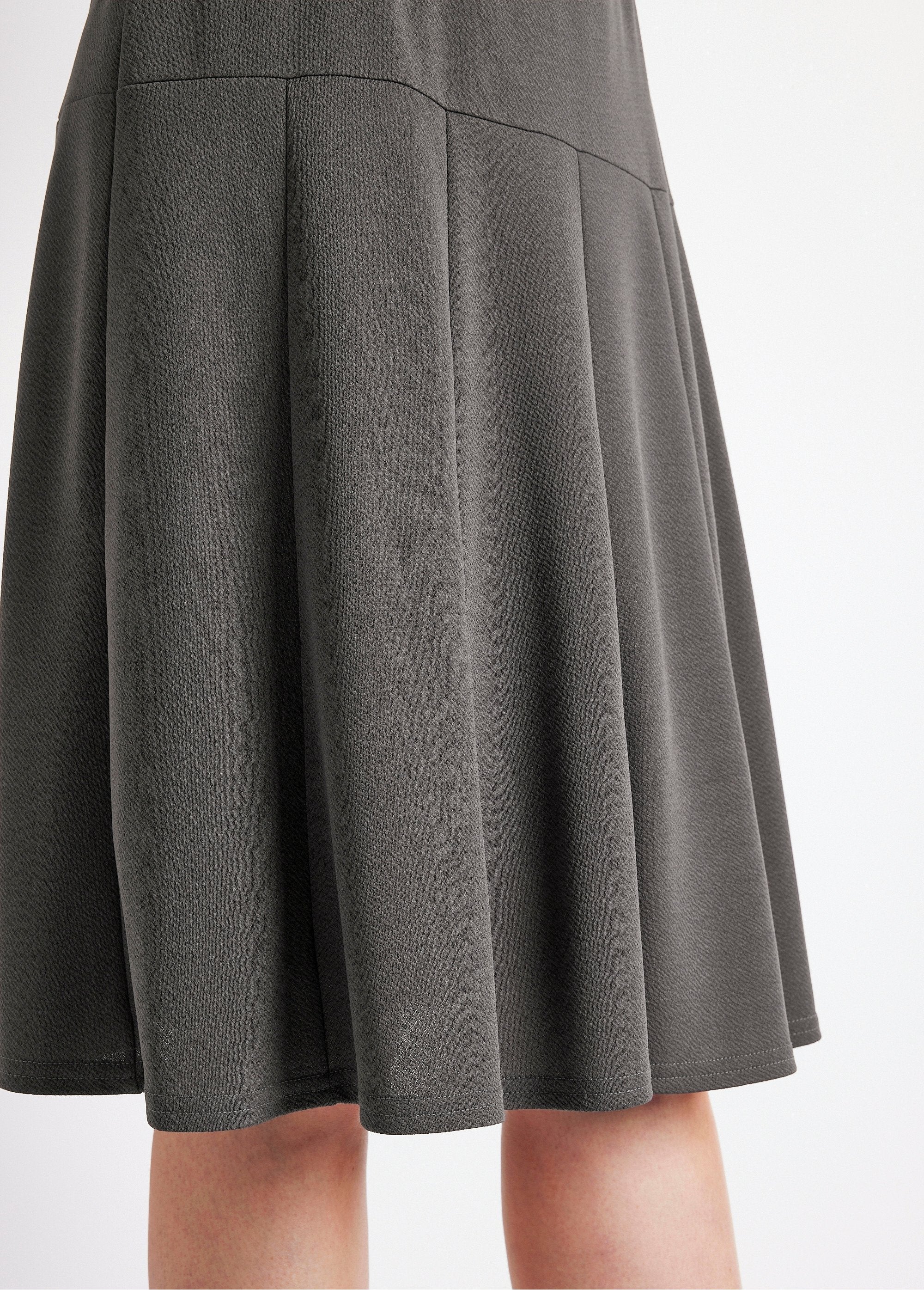 Gonna_svasata_a_tinta_unita_di_media_lunghezza_con_elastico_in_vita_Gris_DE2_slim