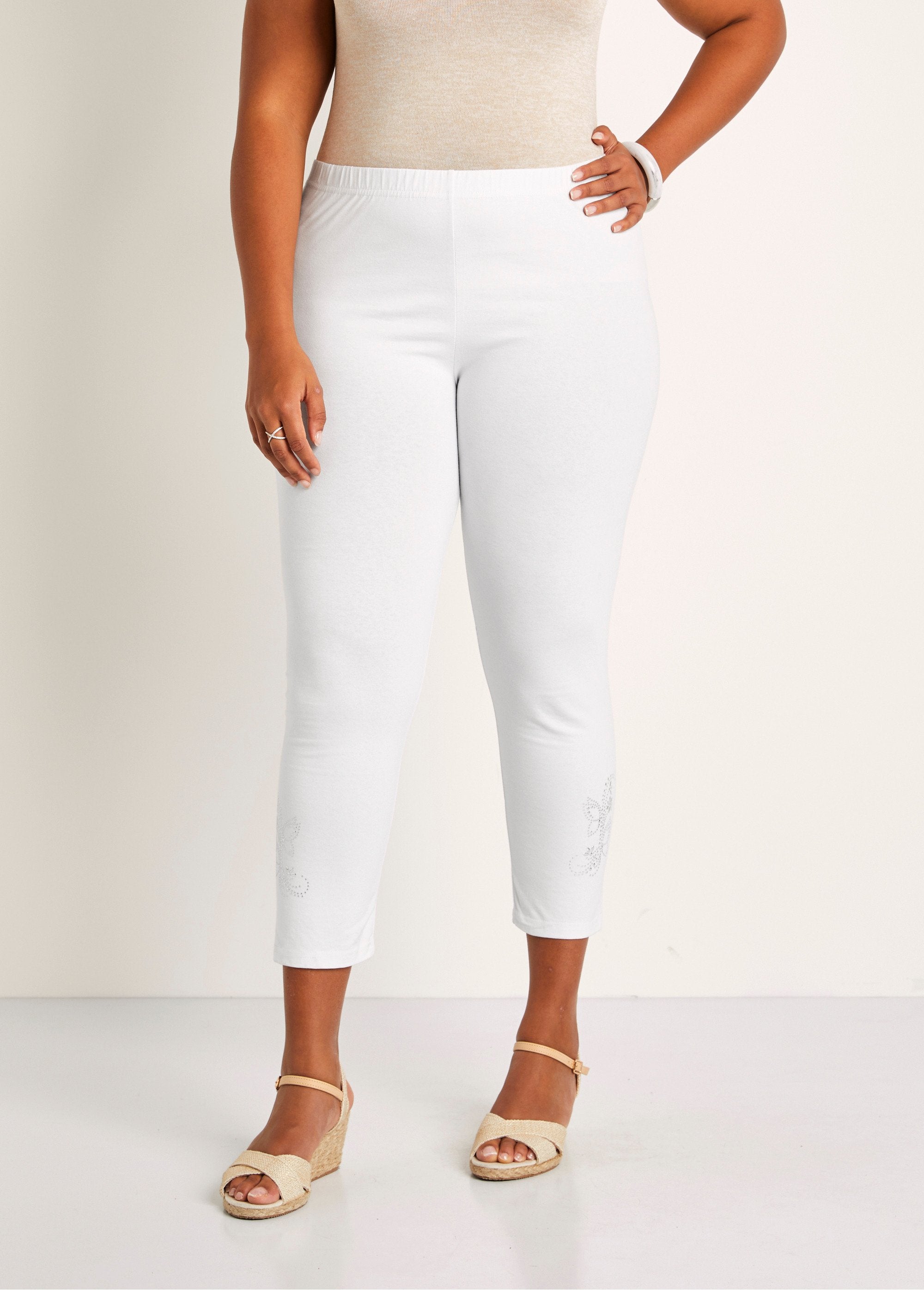 Leggings_corti_tinta_unita_con_elastico_in_vita_Bianco_FA1_curvy