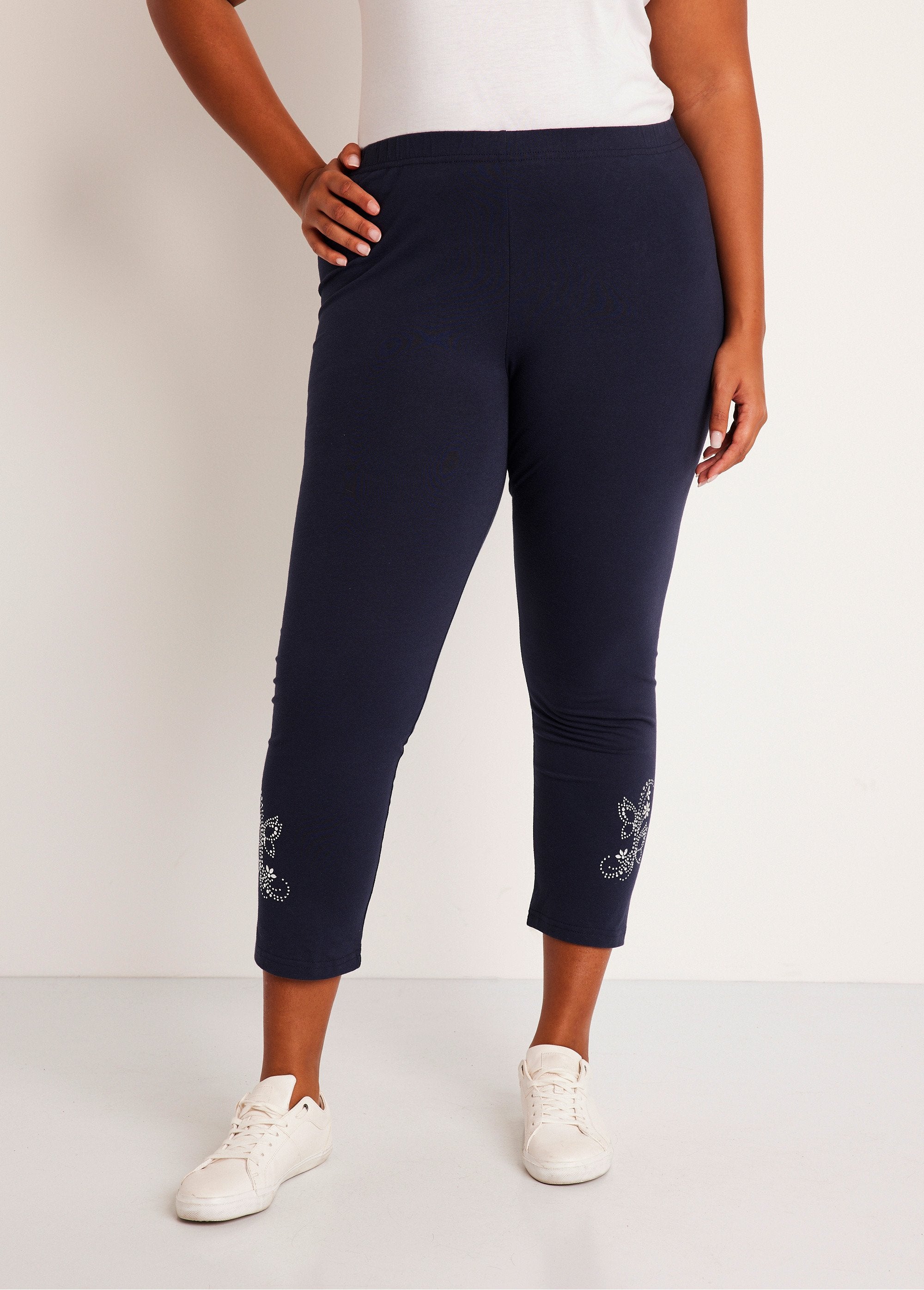Leggings_corti_tinta_unita_con_elastico_in_vita_Marino_FA1_curvy