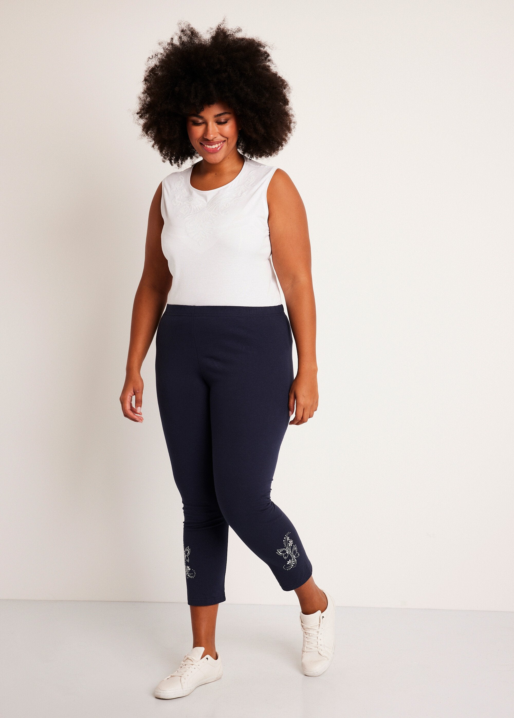 Leggings_corti_tinta_unita_con_elastico_in_vita_Marino_SF1_curvy