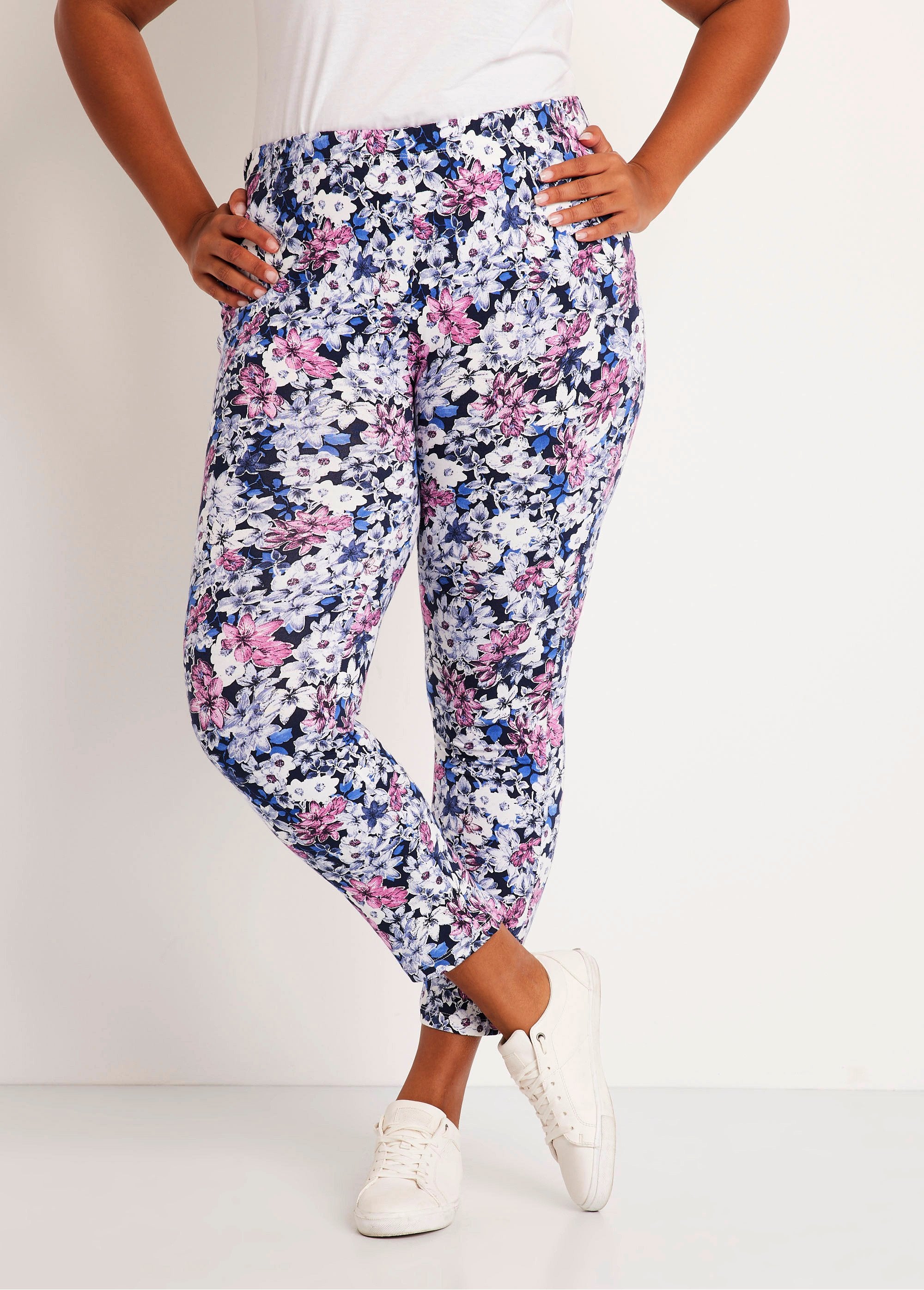 Leggings_stampati_con_elastico_in_vita_Fiori_FA1_curvy