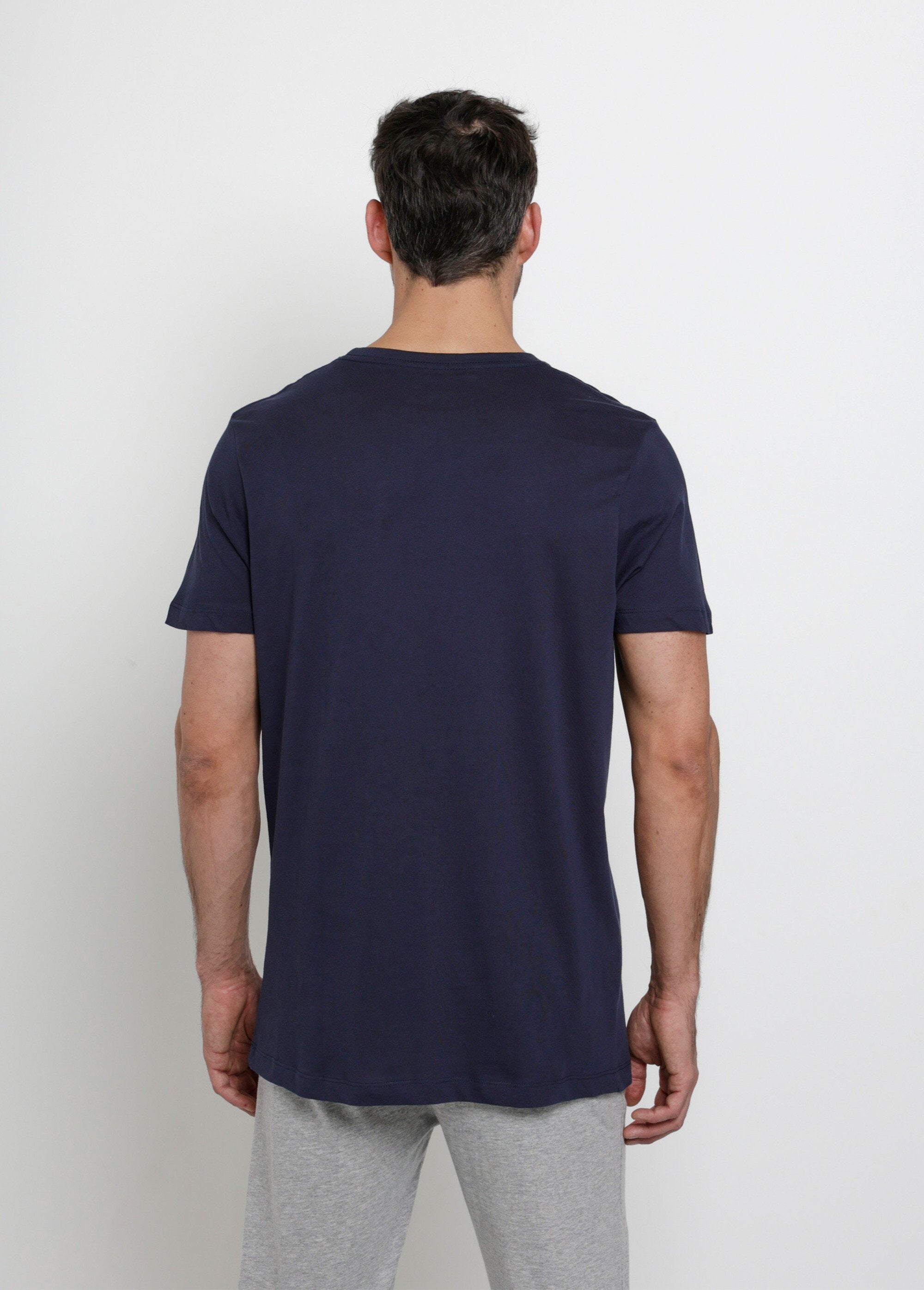 T-shirt_con_scollo_rotondo,_maniche_corte,_scura_Marine_DO1_slim