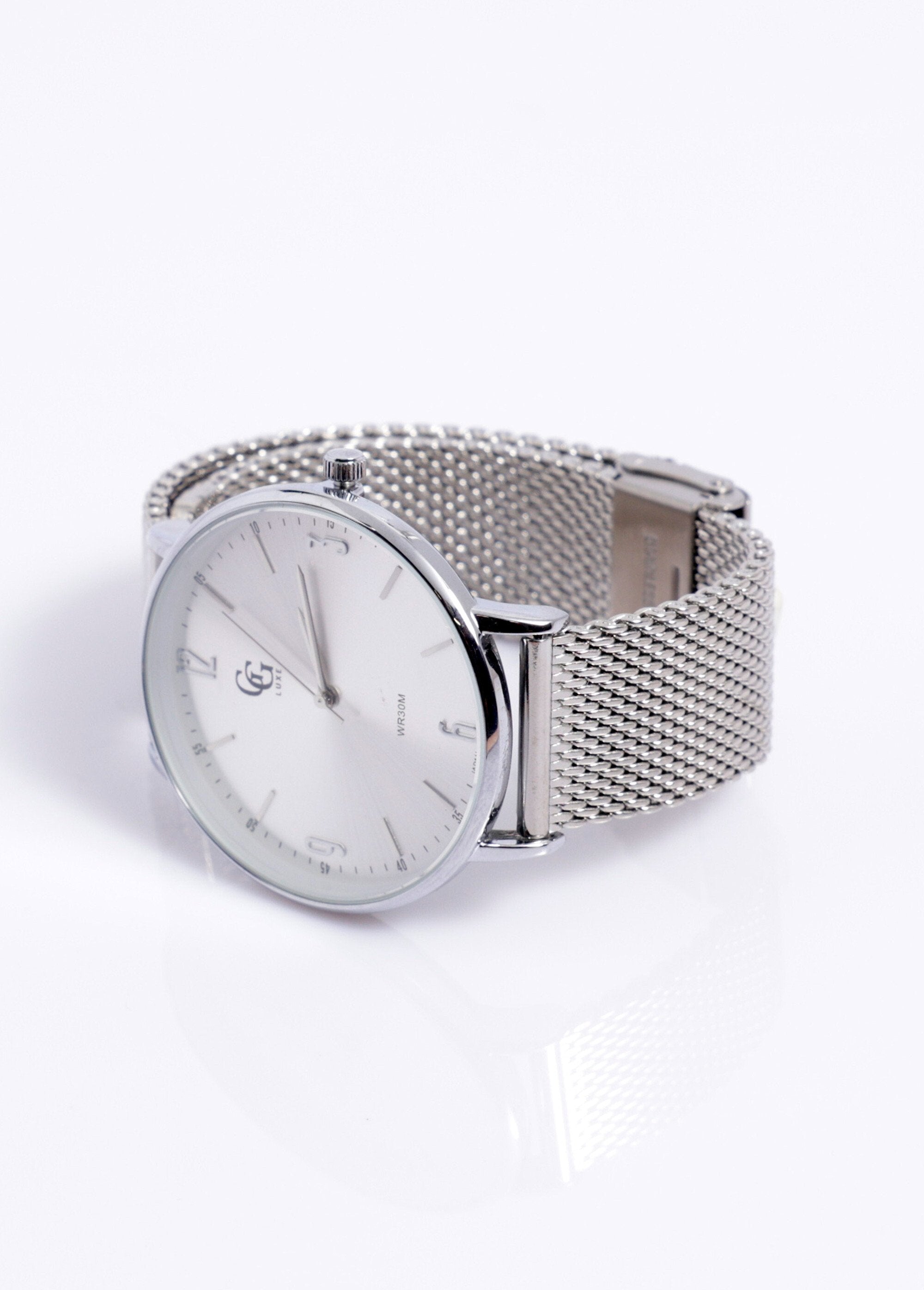 Orologio_rotondo_con_bracciale_a_maglie_milanesi_1G_Argent_blanc_DE1_slim
