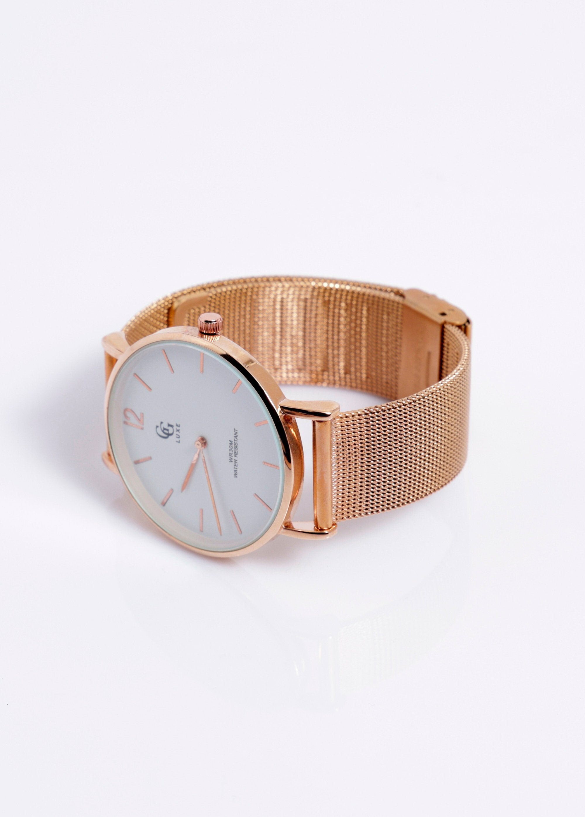 Orologio_rotondo_con_bracciale_a_maglie_milanesi_2R_Rose_blanc_DE1_slim