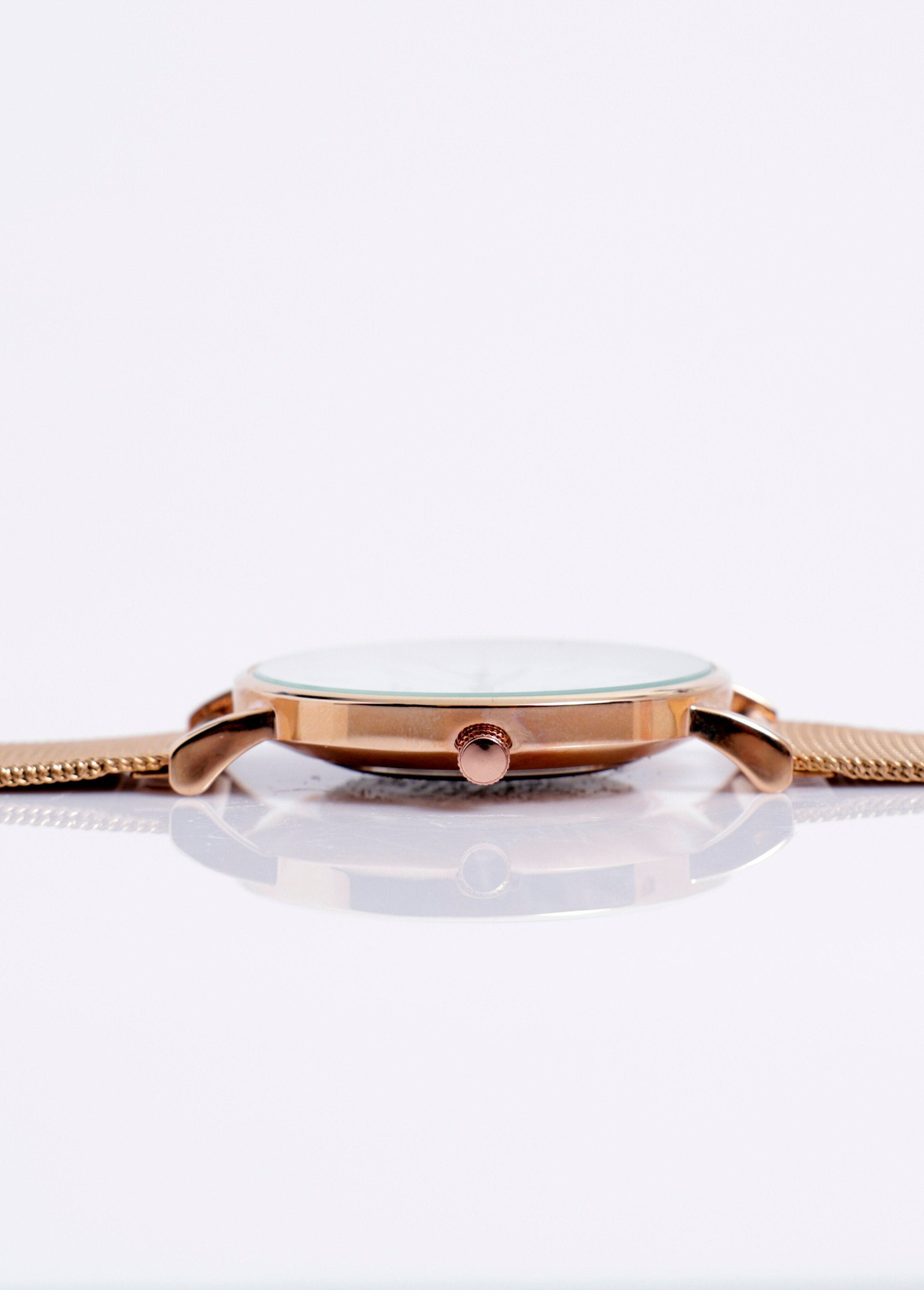 Orologio_rotondo_con_bracciale_a_maglie_milanesi_2R_Rose_blanc_DE2_slim