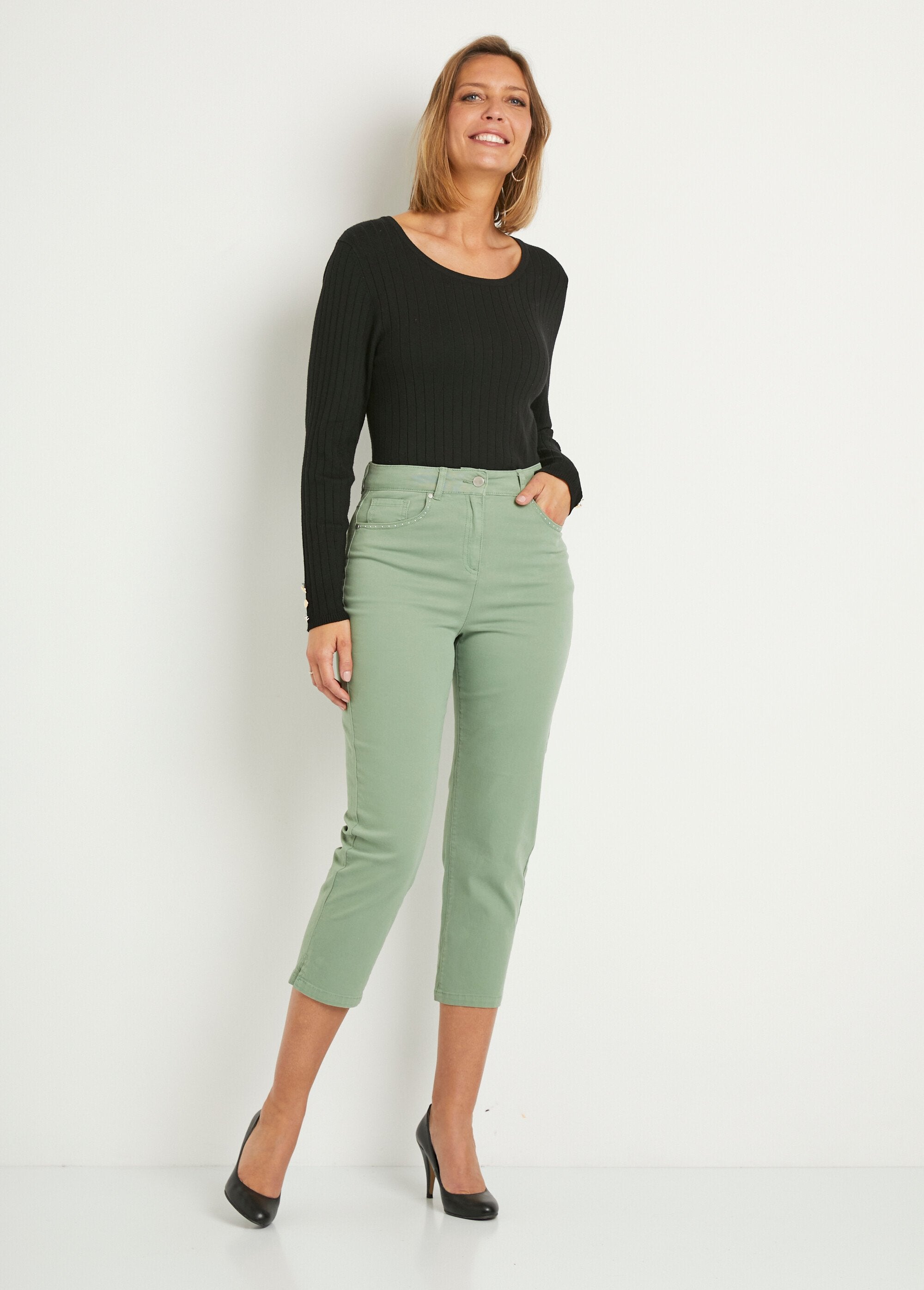 Pantaloni_con_elastico_in_vita_5_tasche_Vert_d'eau_SF1_slim