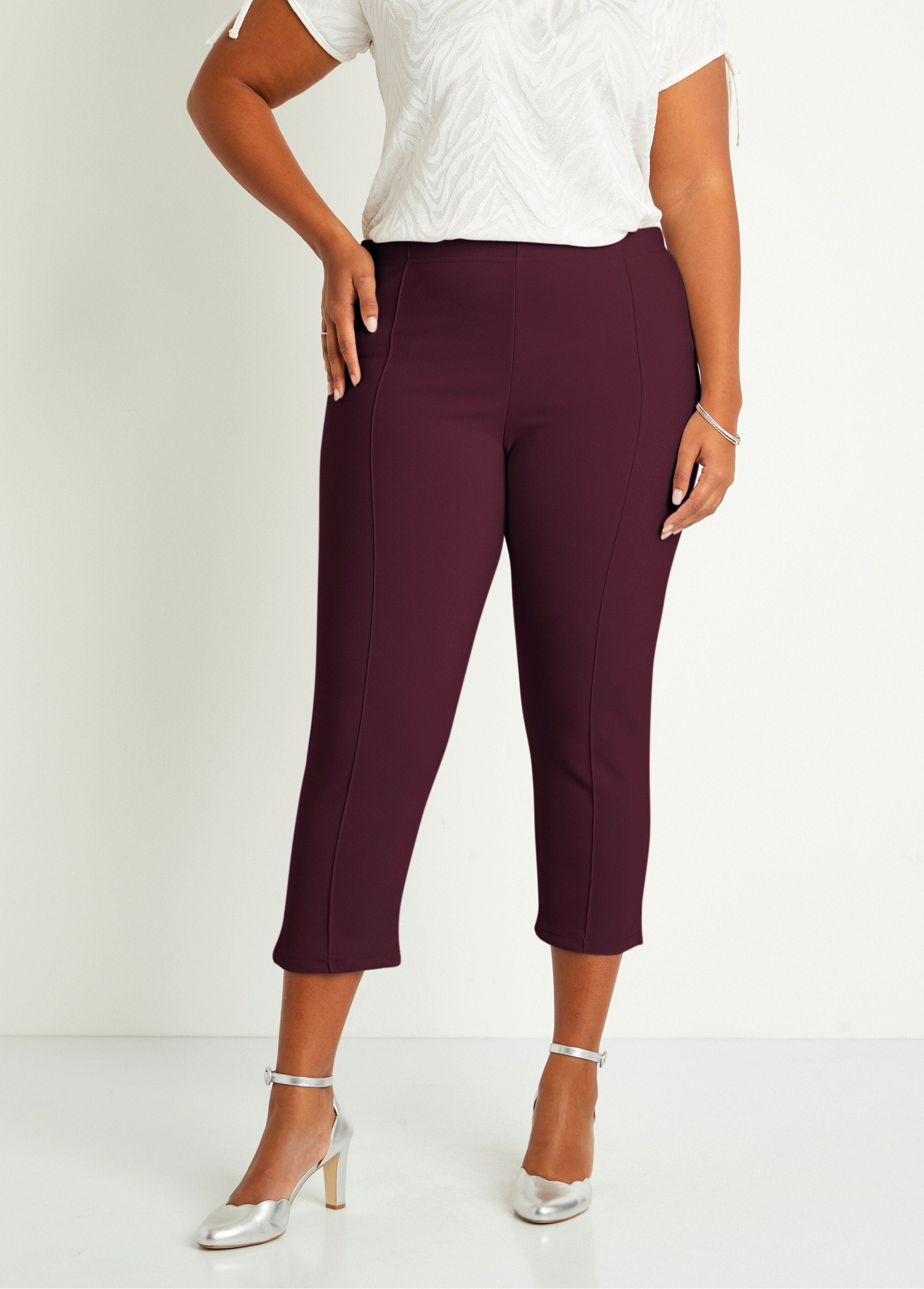 Pantaloni_con_elastico_in_vita_a_coste_Bordeaux_FA1_curvy