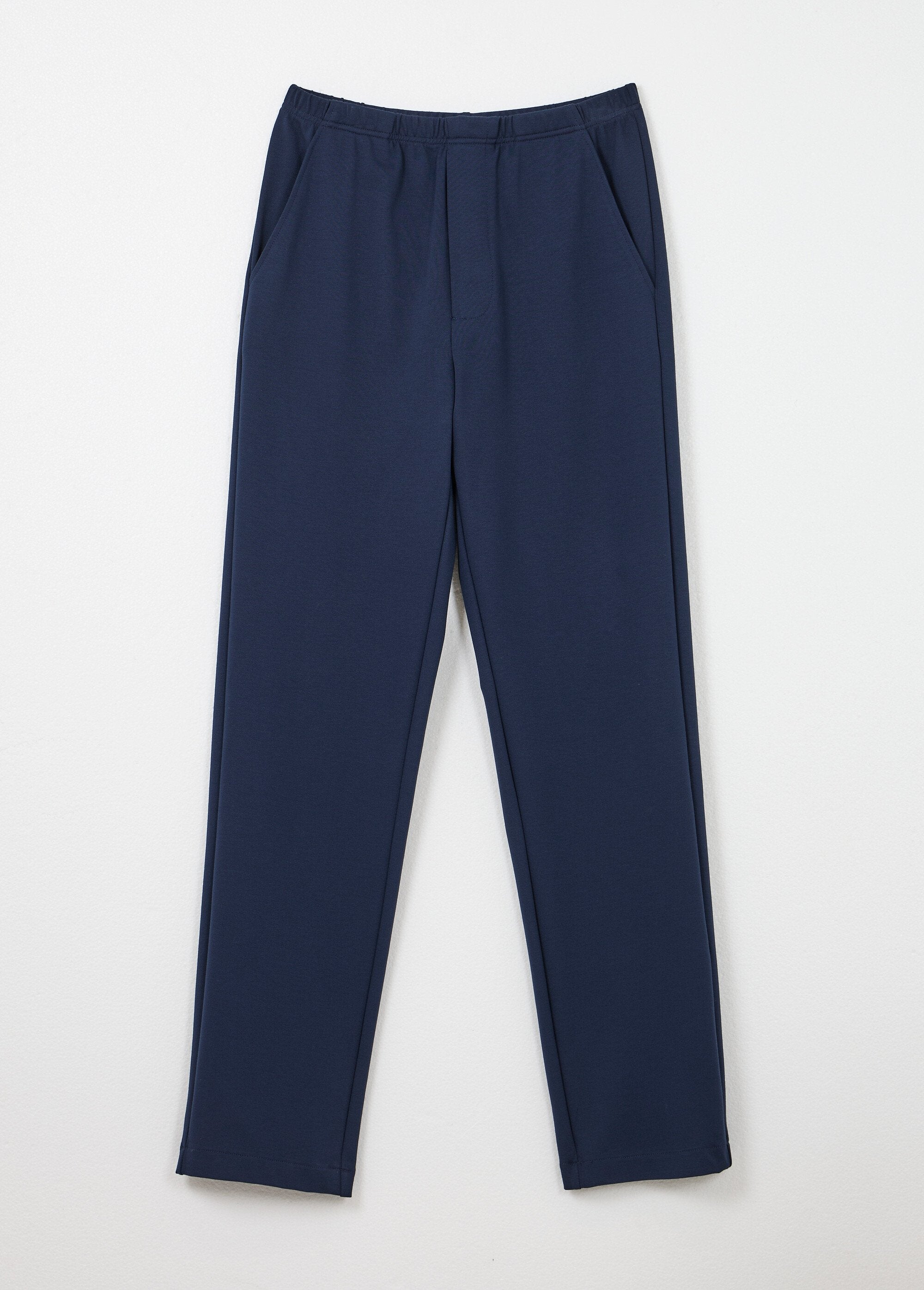 Pantaloni_a_gamba_dritta_con_elastico_in_vita_in_tessuto_elasticizzato_Marine_AP1_slim