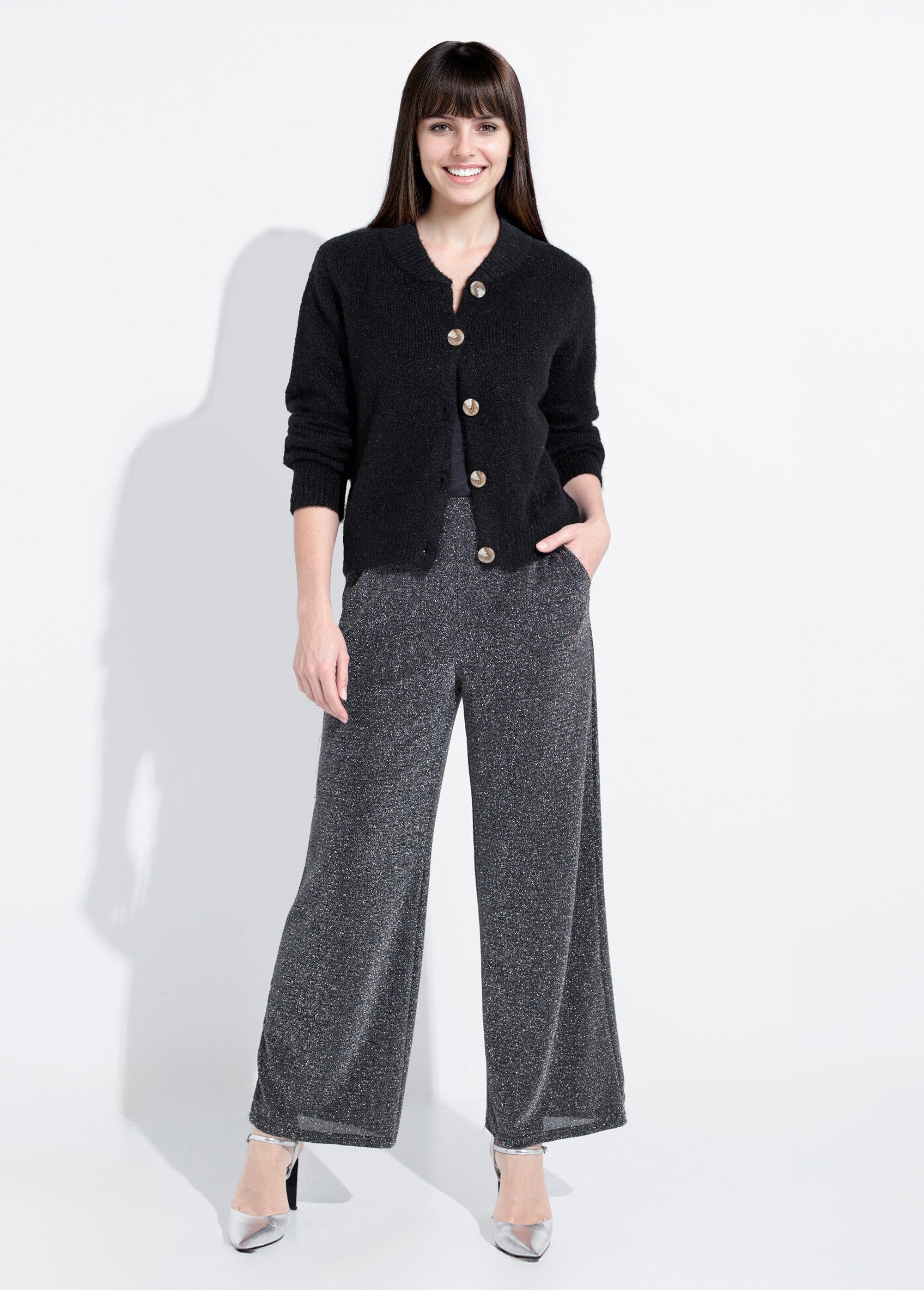 Pantalon_élastiqué_effet_pailleté_Argente_SF1_slim