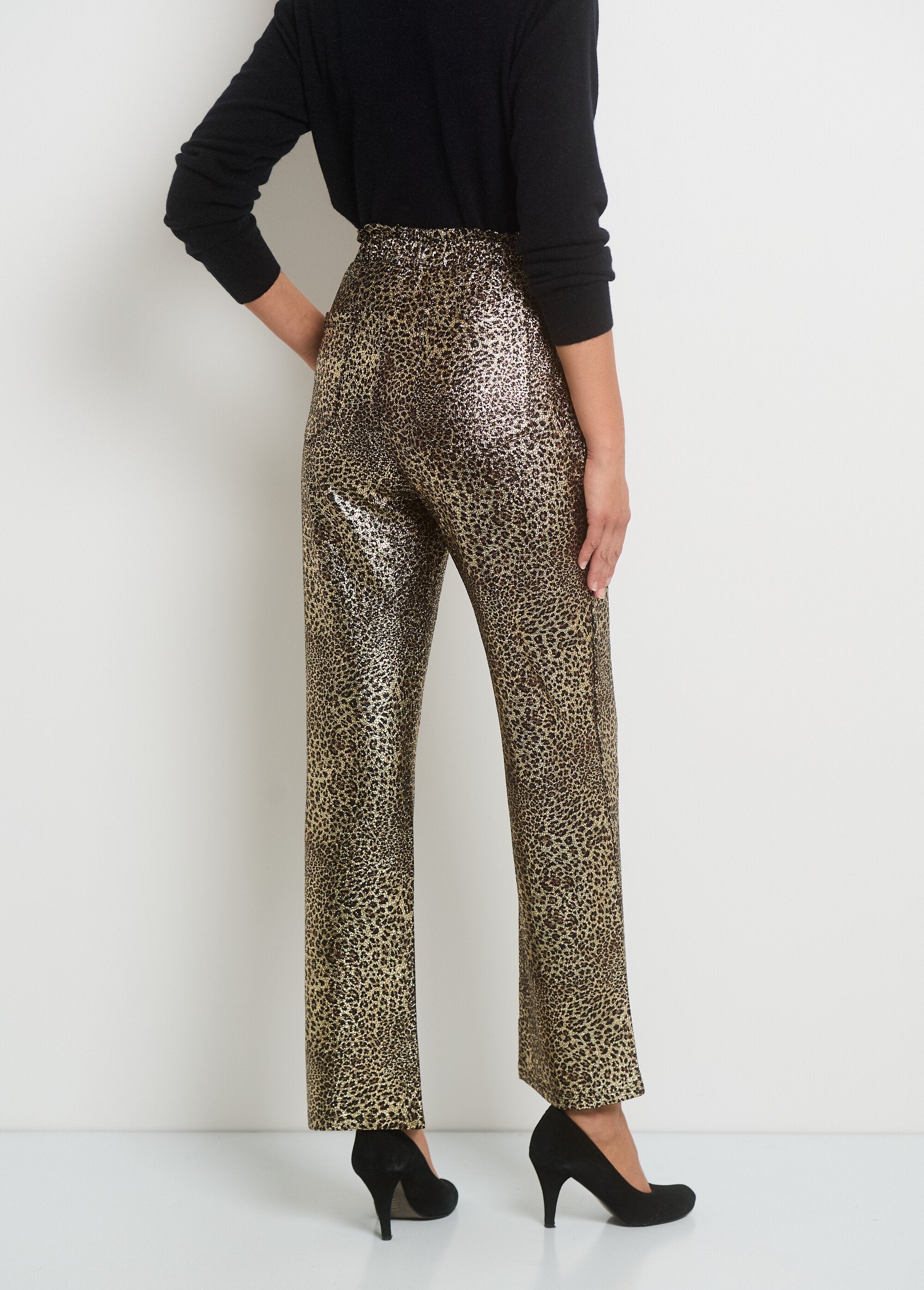 Pantaloni_in_maglia_stampata_metallizzata_Animalier_DO1_slim